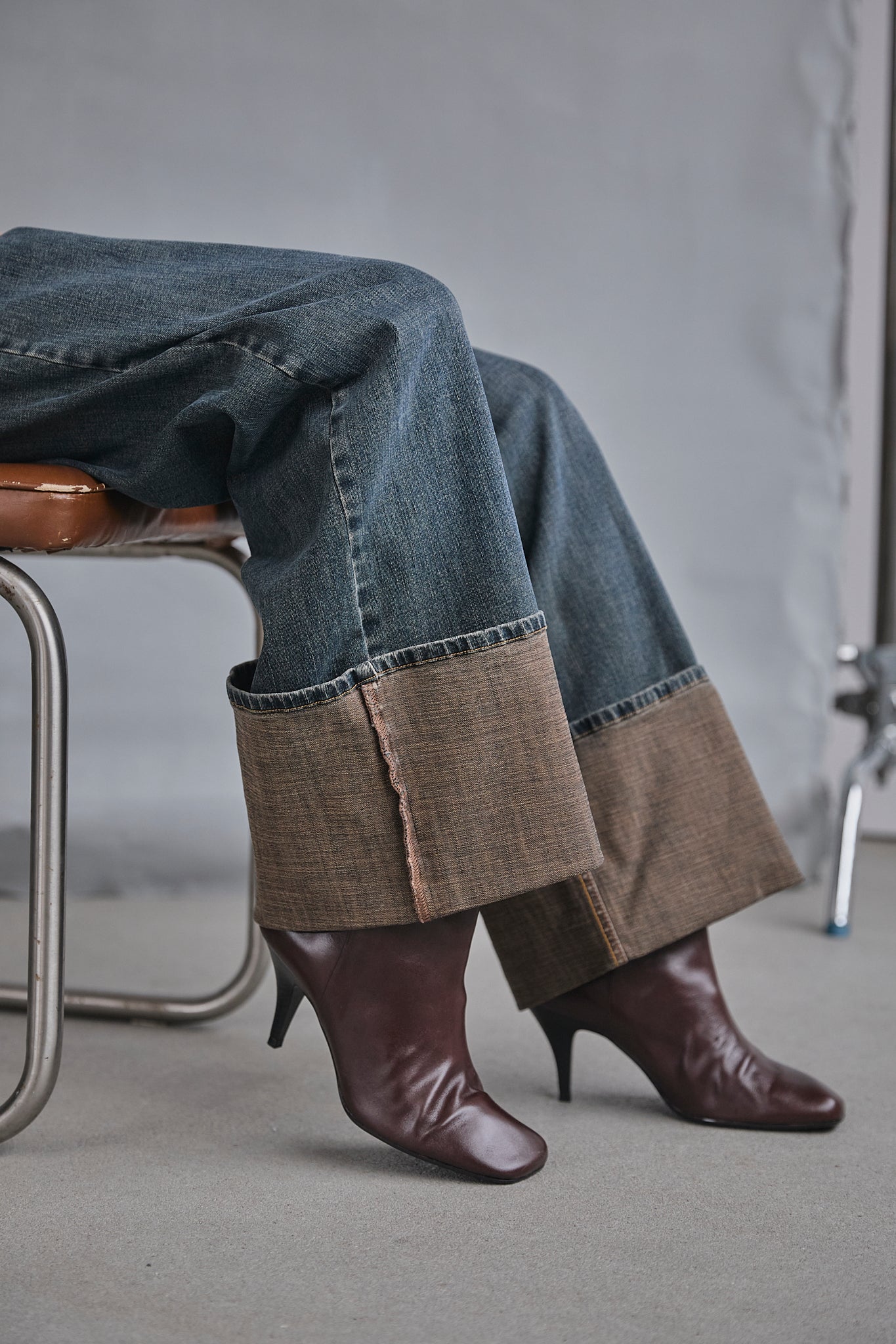 Jeans à larges revers Femme Minerve mitsuo | Freeman T. Porter