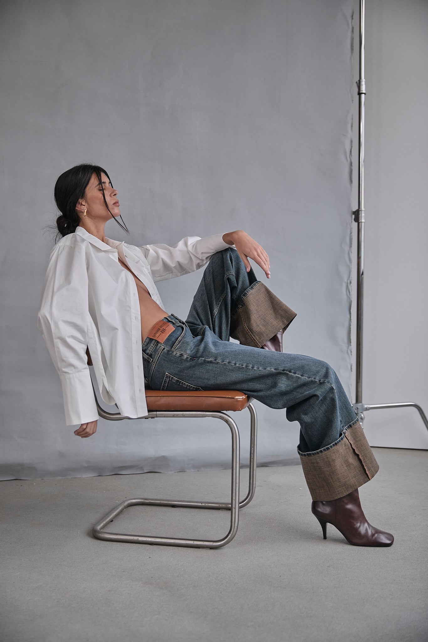 Jeans à larges revers Femme Minerve mitsuo | Freeman T. Porter