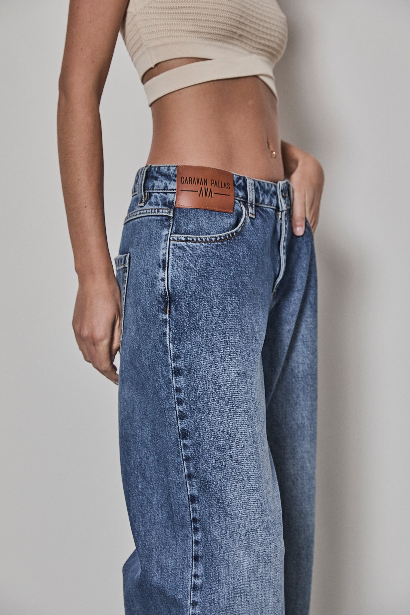 Jeans à larges revers Femme Minerve magyar | Freeman T. Porter