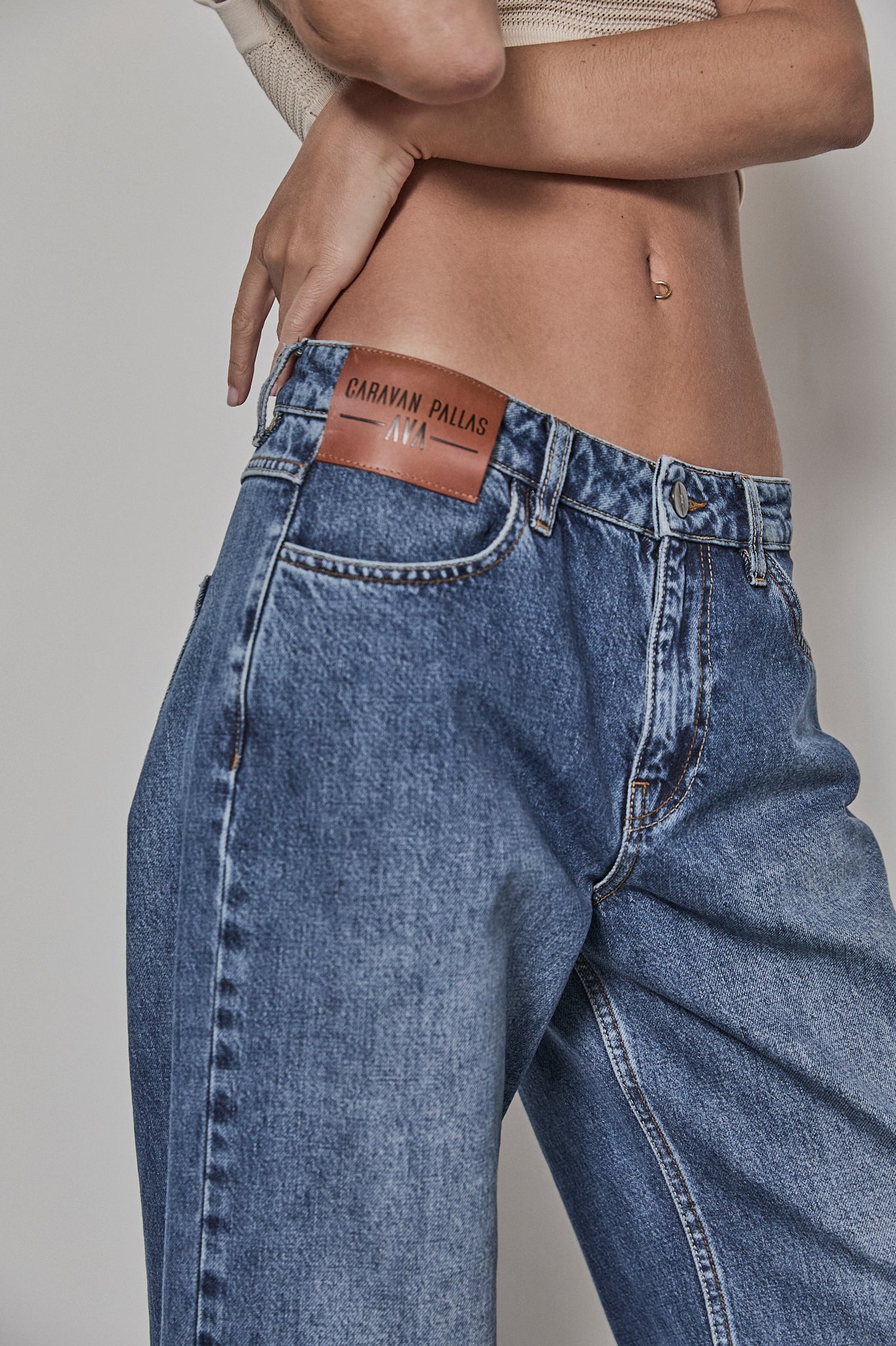 Jeans à larges revers Femme Minerve magyar | Freeman T. Porter