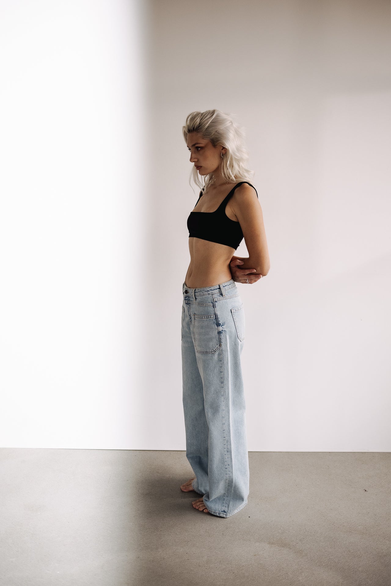 Jeans droit flare Femme Sybille light blue | Freeman T. Porter