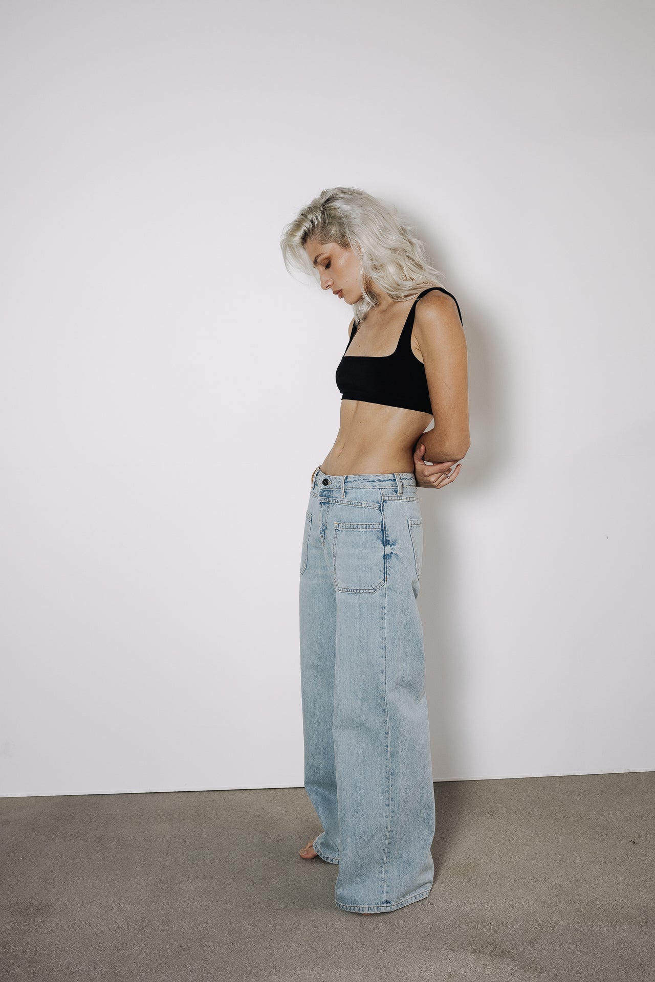 Jeans droit flare Femme Sybille light blue | Freeman T. Porter