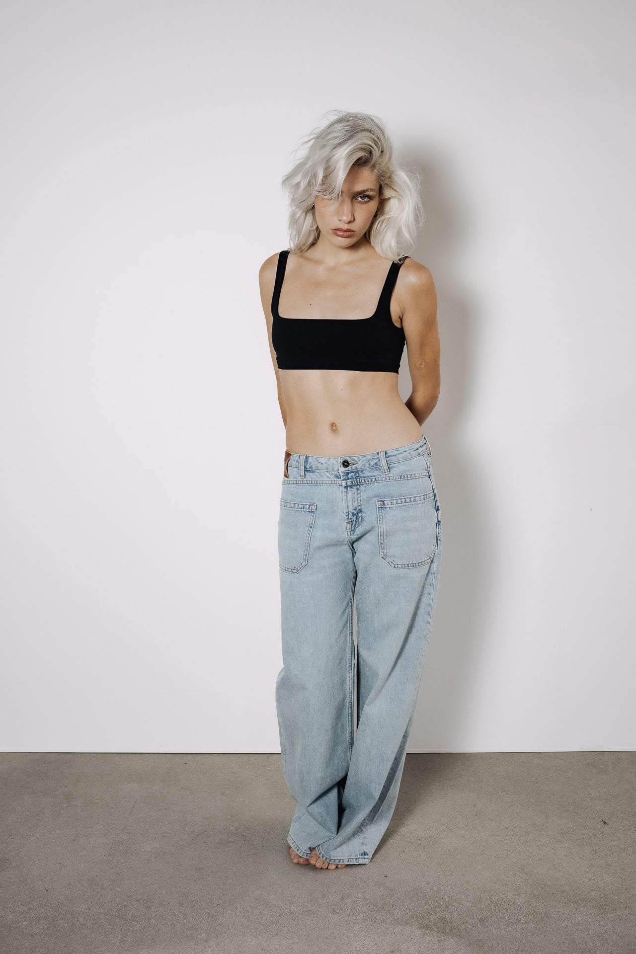 Jeans droit flare Femme Sybille light blue | Freeman T. Porter