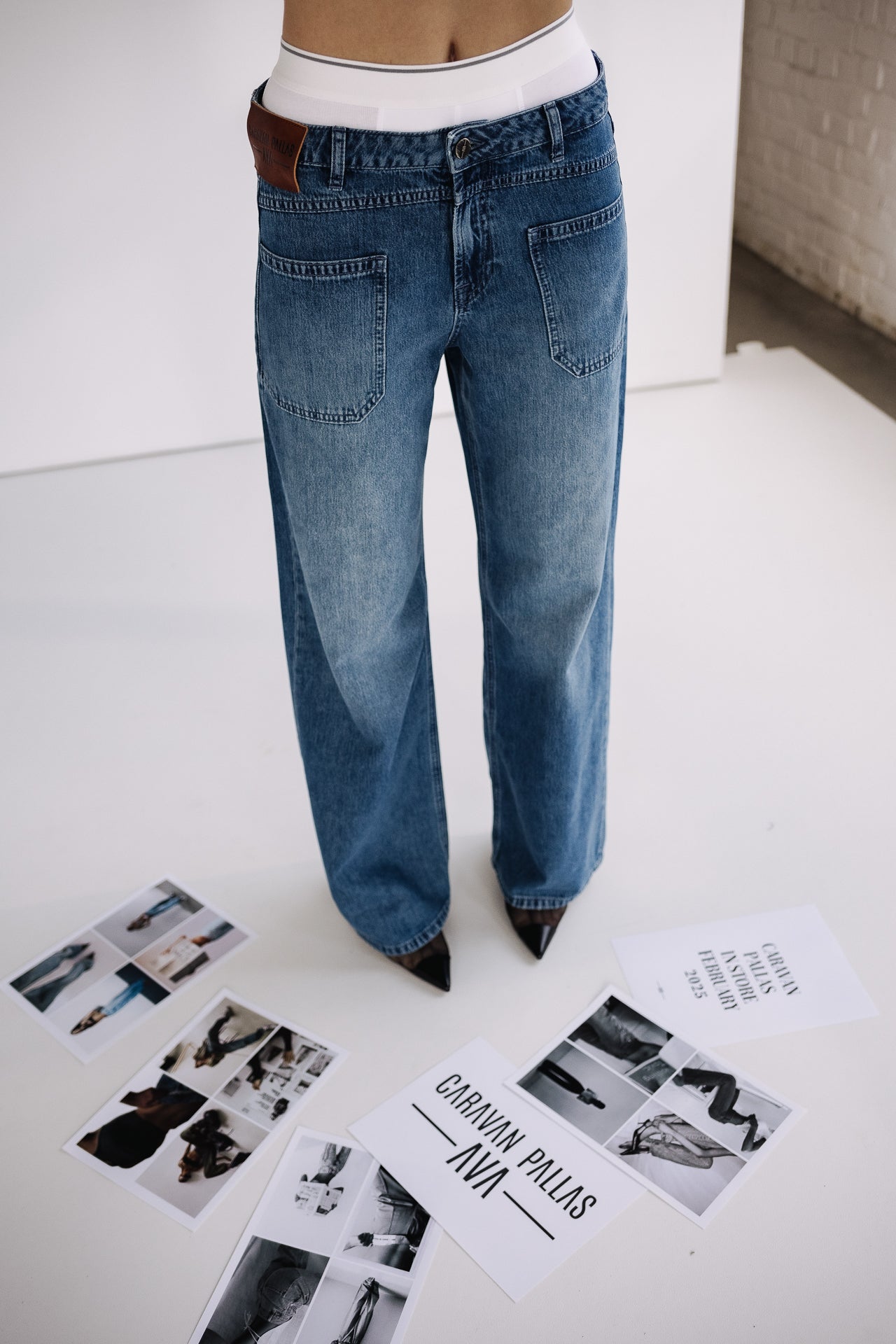 Jeans droit flare Femme Sybille medium blue | Freeman T. Porter