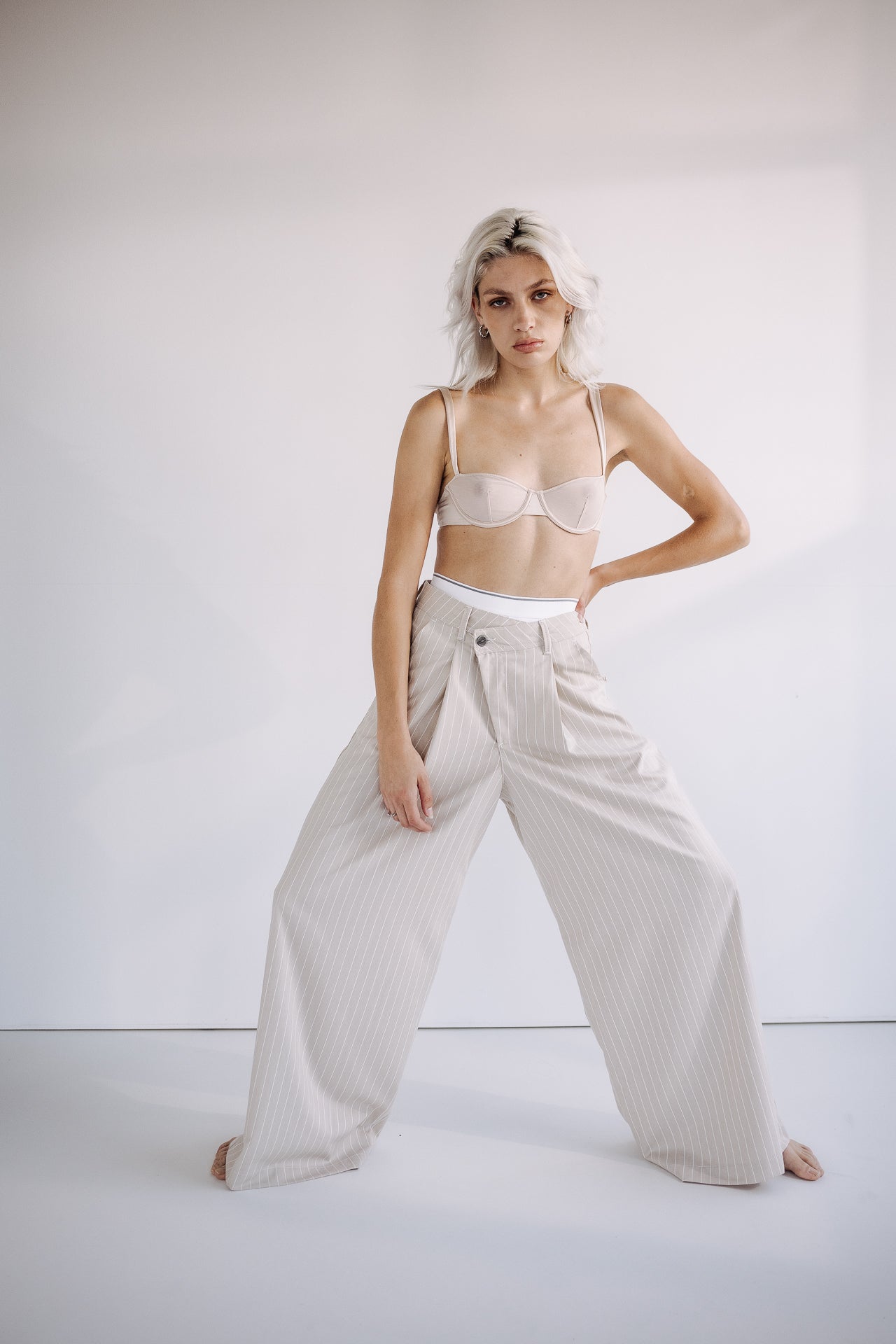 Wide pants Women Flora beige | Freeman T. Porter