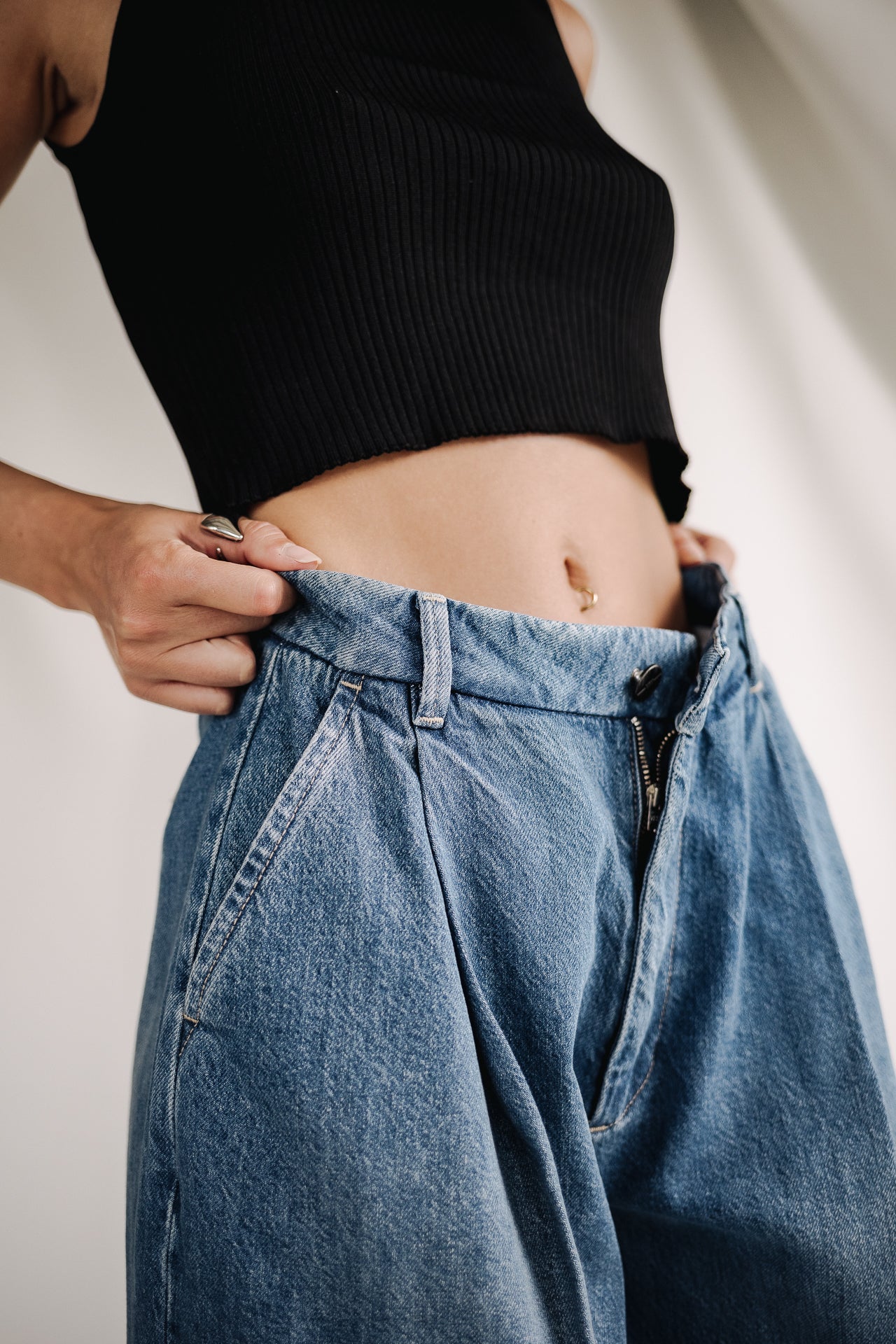 Jeans à pinces balloon Femme Asteria medium blue | Freeman T. Porter