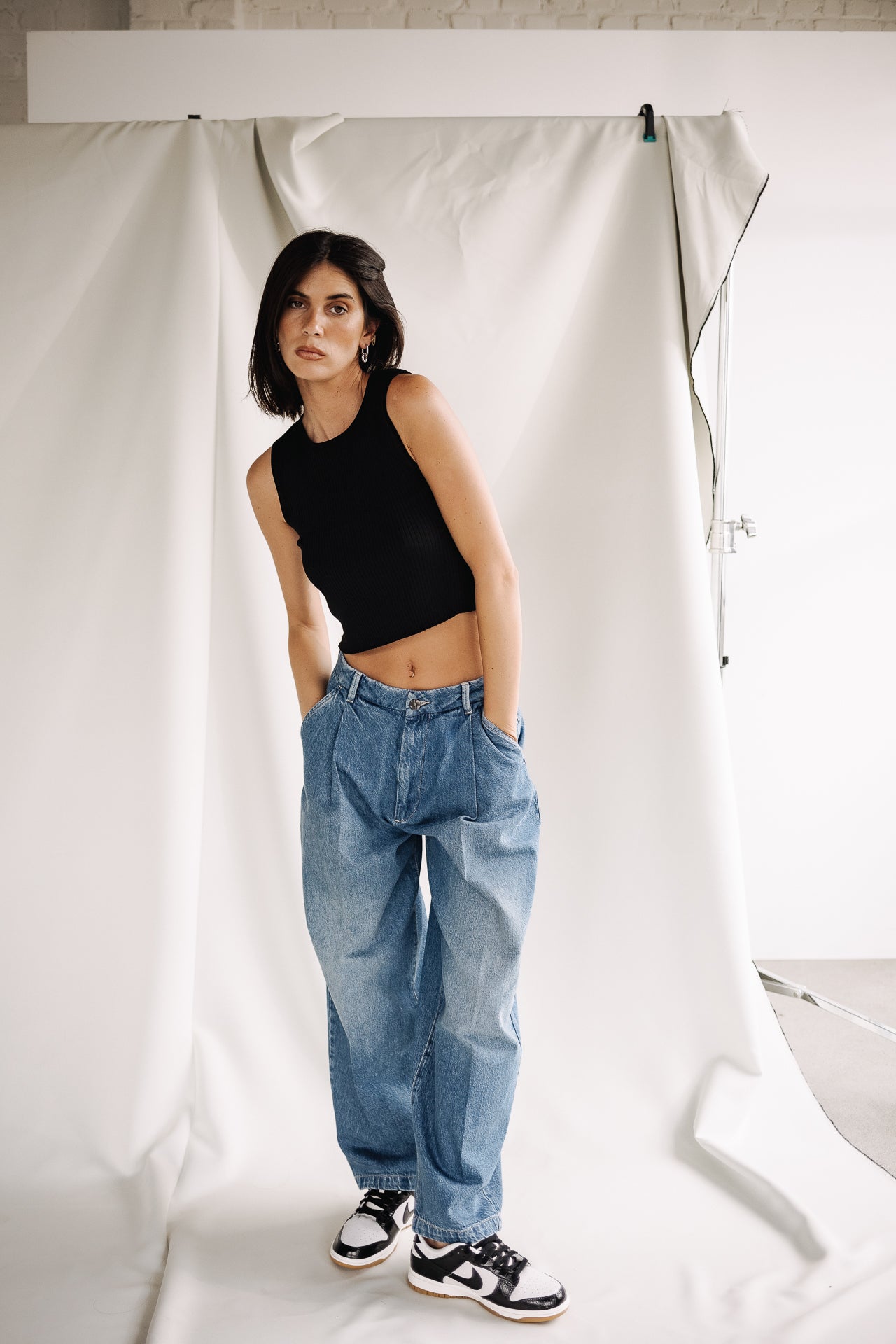 Jeans à pinces balloon Femme Asteria medium blue | Freeman T. Porter