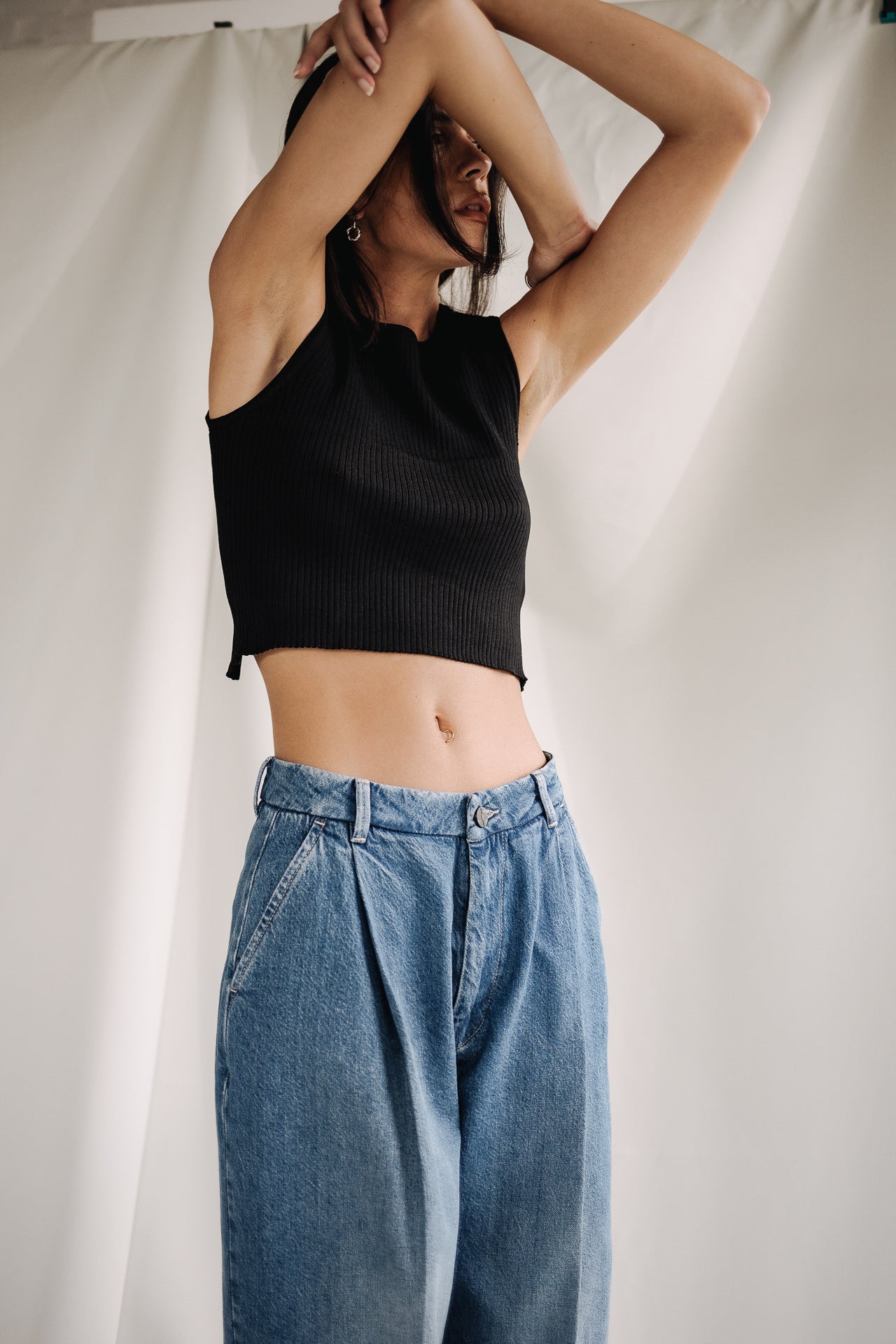Jeans à pinces balloon Femme Asteria medium blue | Freeman T. Porter