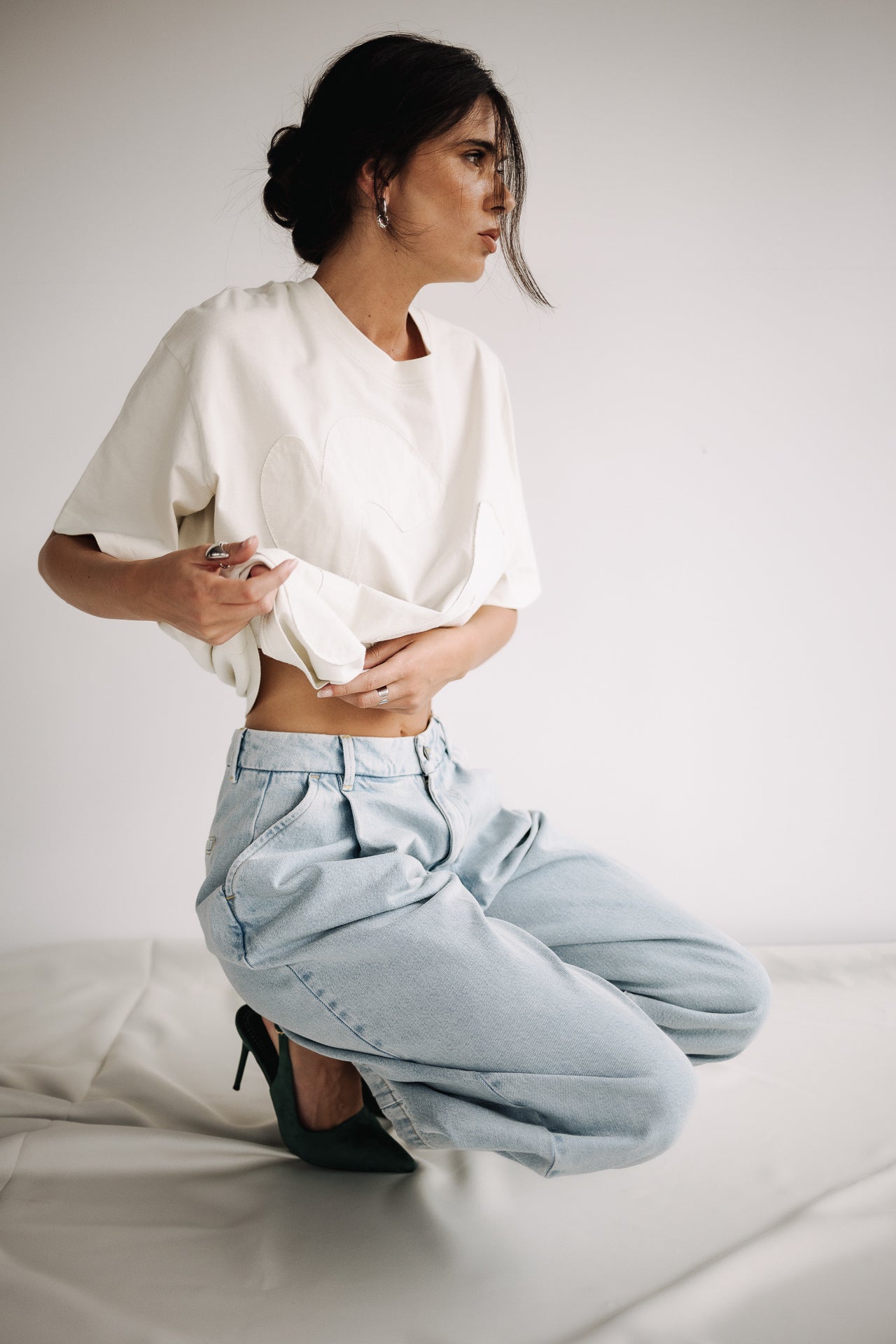 Jeans à pinces balloon Femme Asteria light blue | Freeman T. Porter