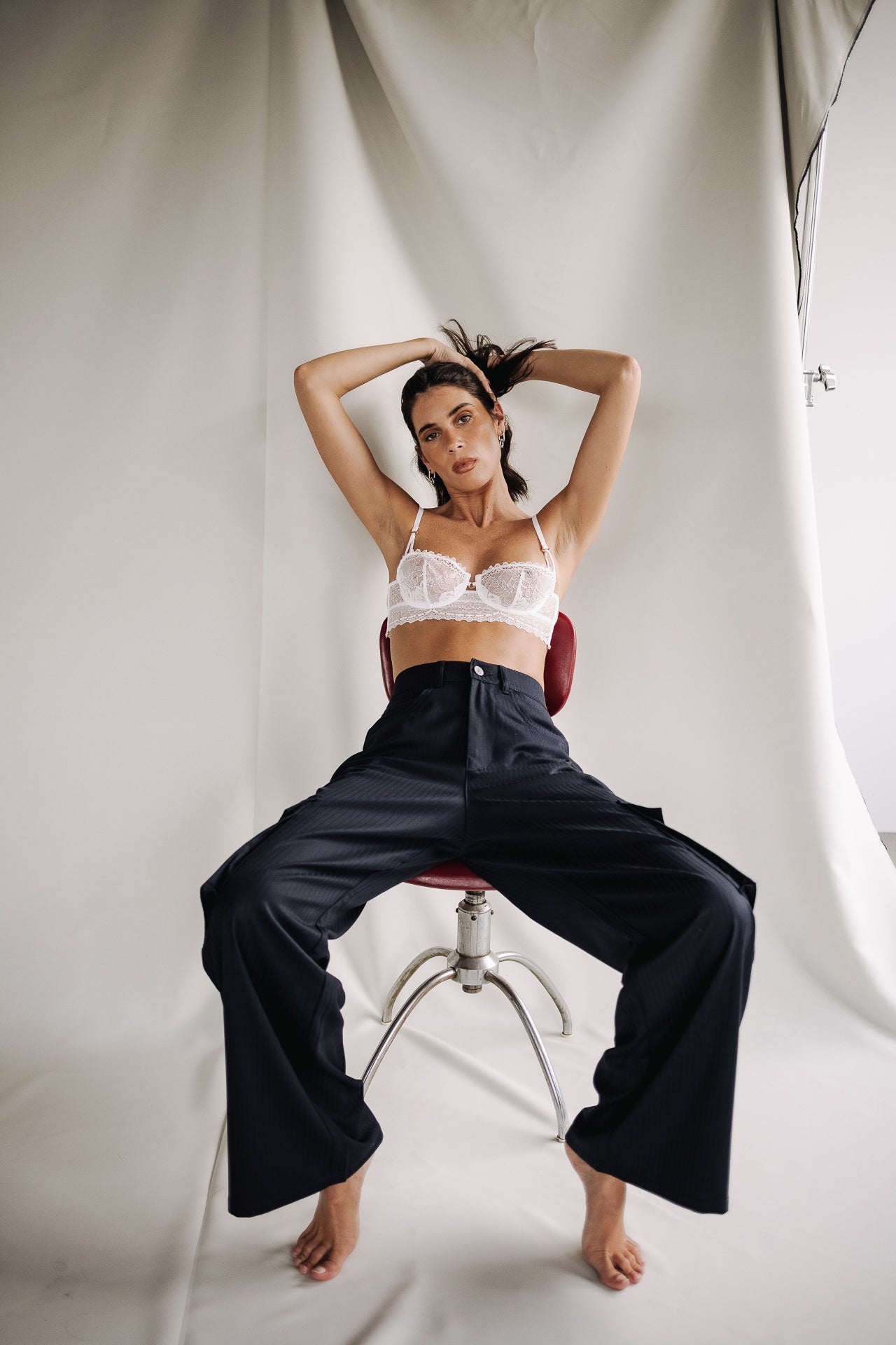 Wide cargo pants Women Enyo navy | Freeman T. Porter