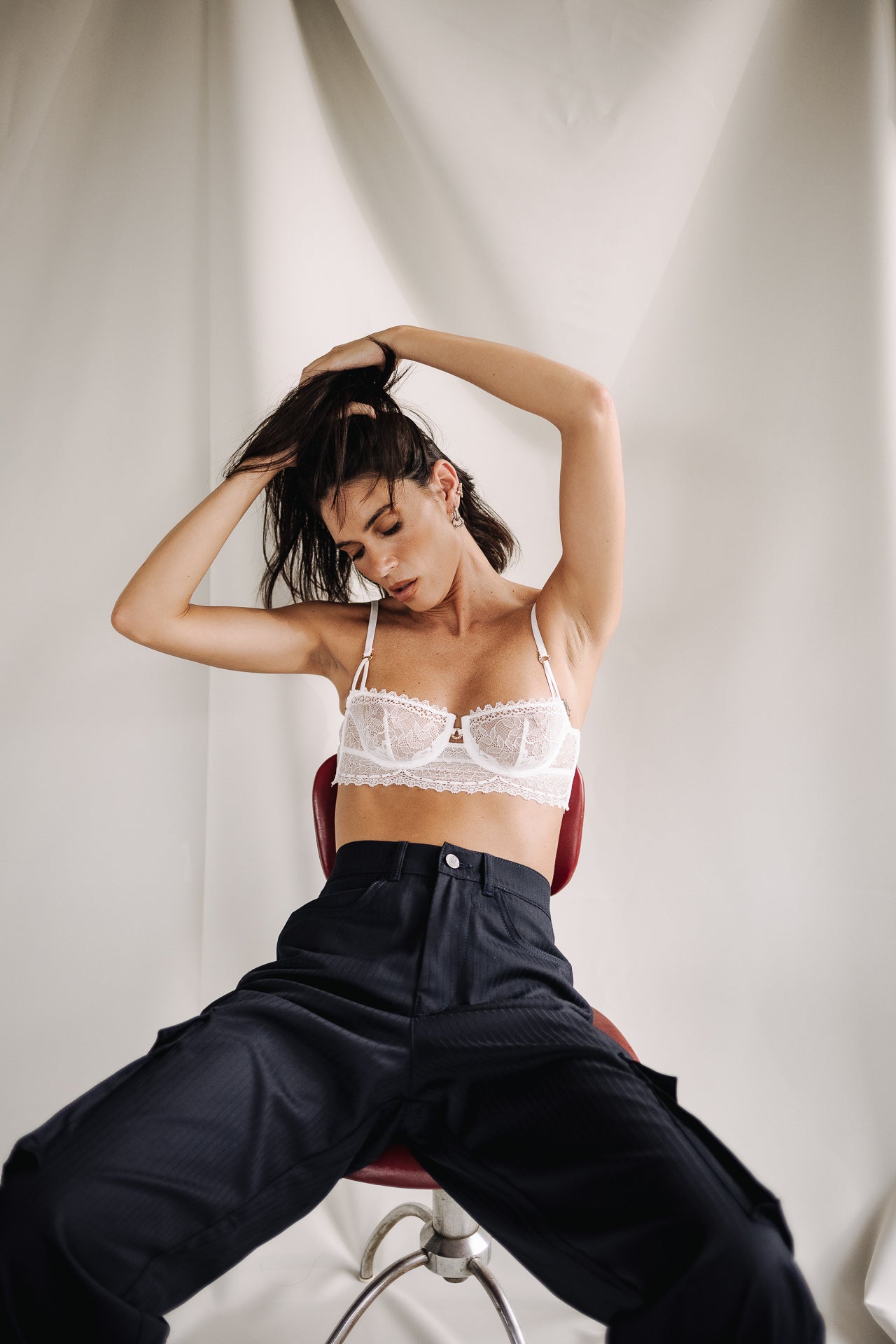 Wide cargo pants Women Enyo navy | Freeman T. Porter