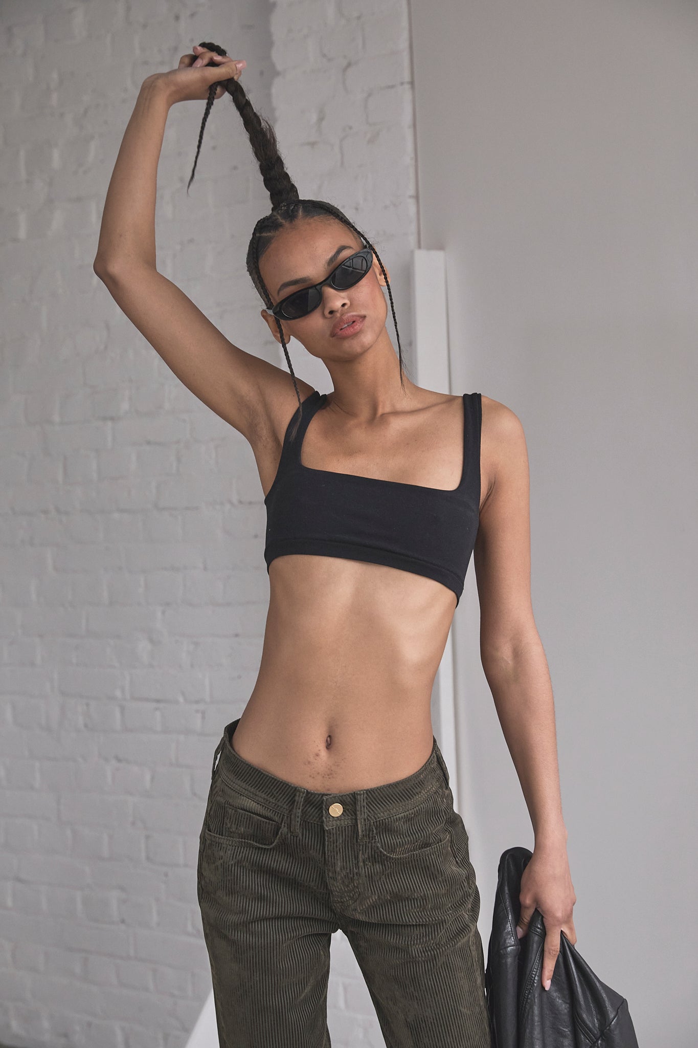 Cropped boyfriend pants Women Hera military green | Freeman T. Porter