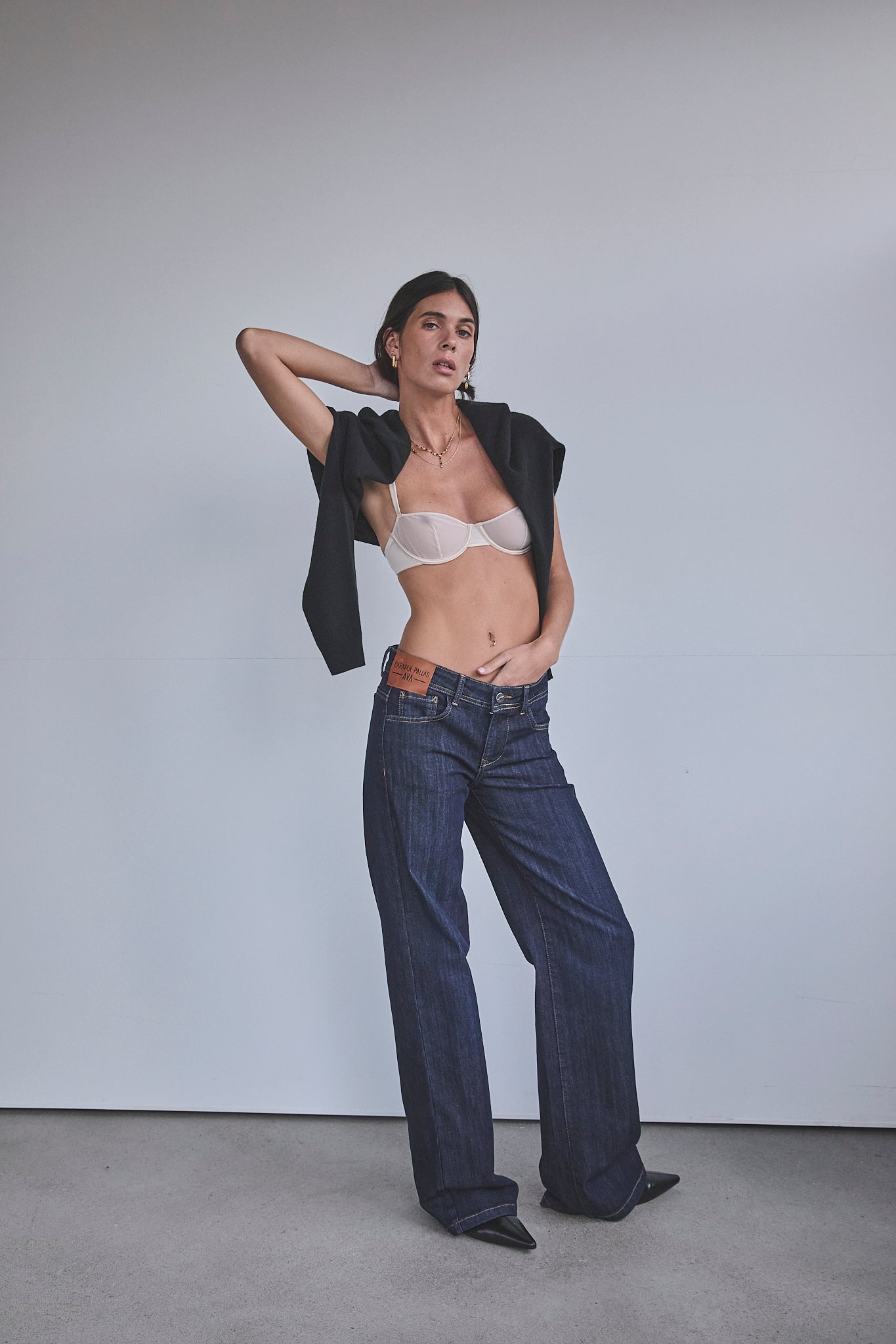 Jeans large brut Femme Aura dark night | Freeman T. Porter