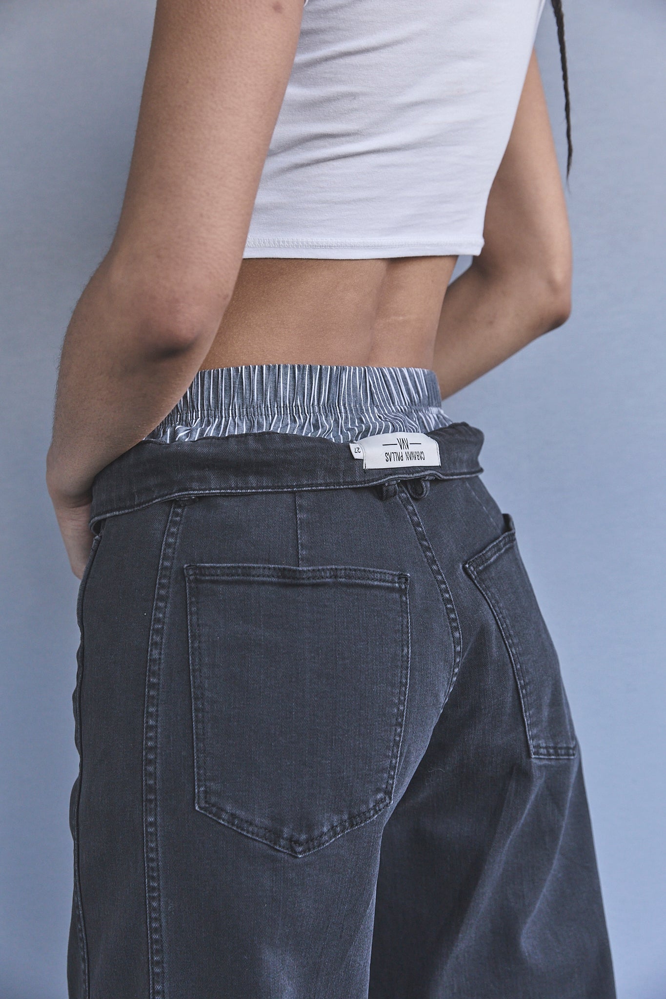 Jeans barrel noir Femme Athena boléo | Freeman T. Porter
