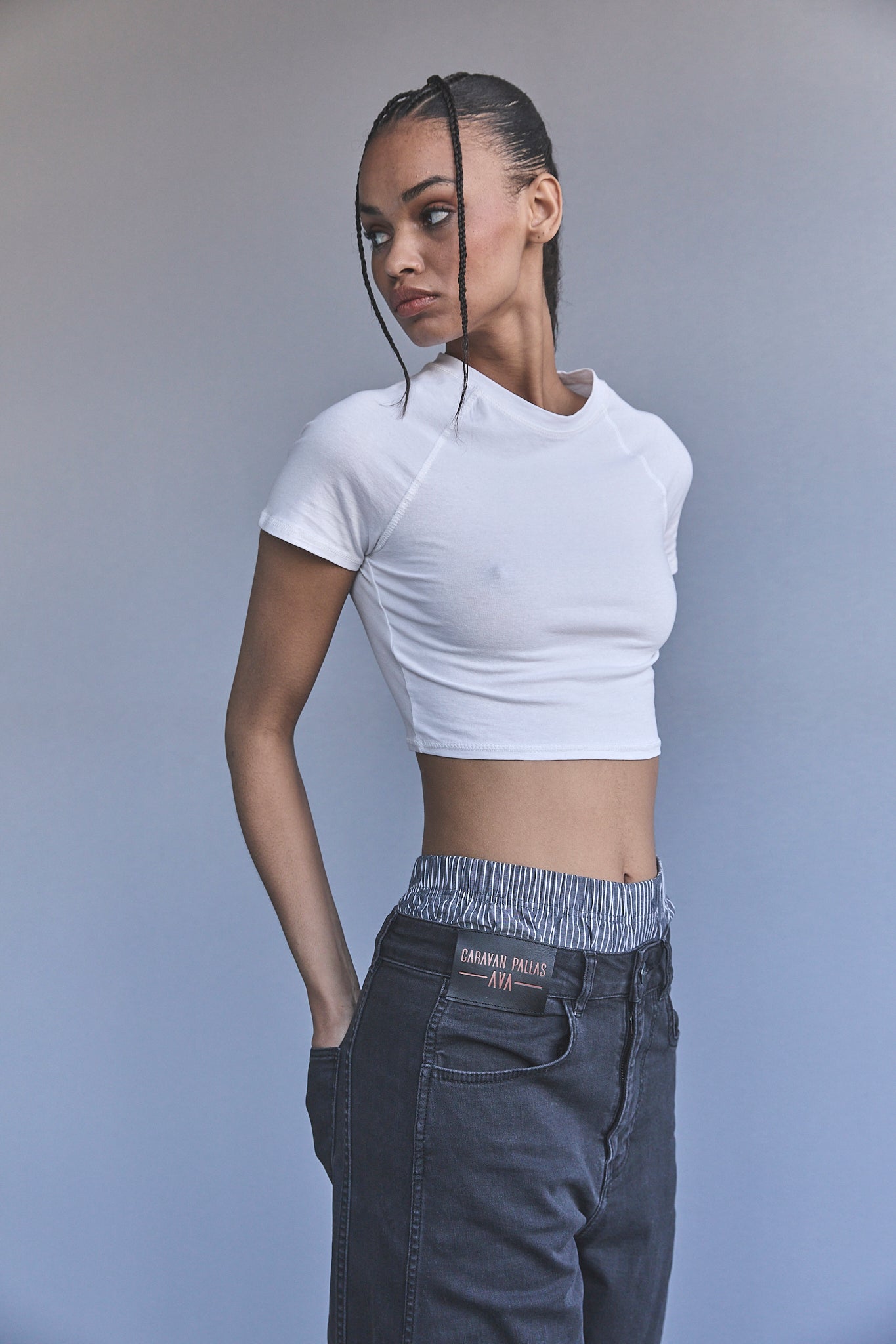 Jeans barrel noir Femme Athena boléo | Freeman T. Porter