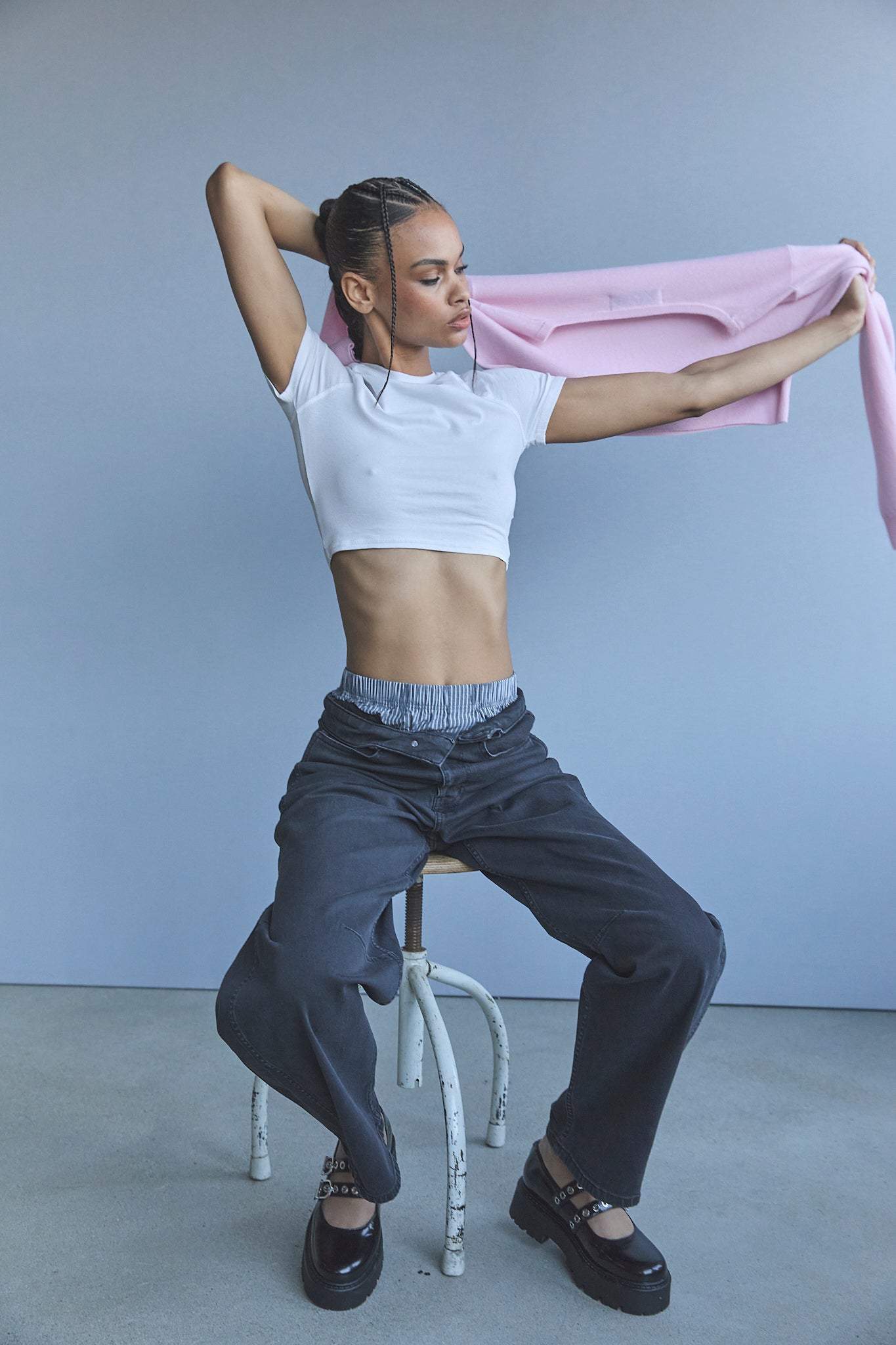 Jeans barrel noir Femme Athena boléo | Freeman T. Porter