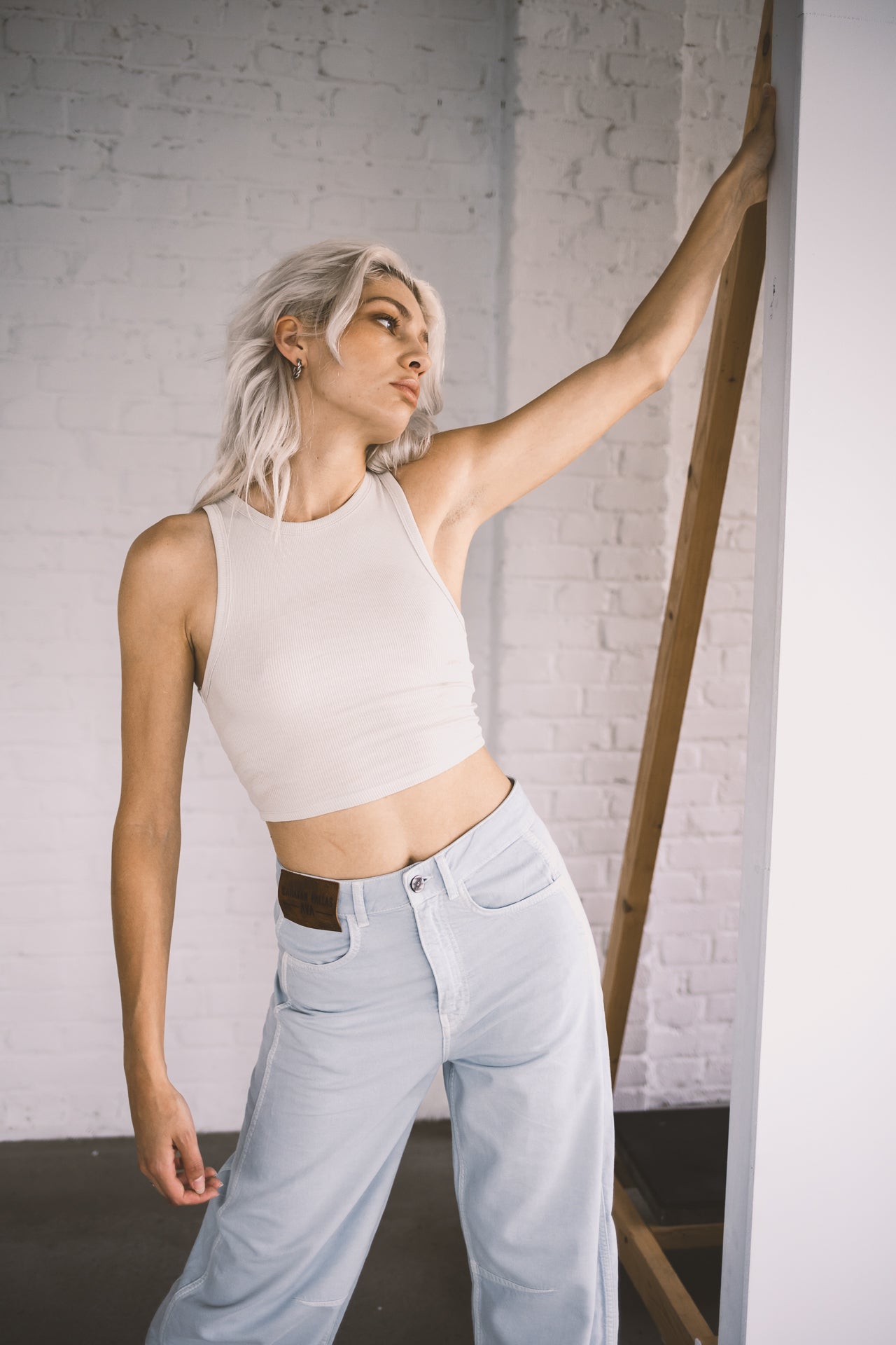 Pantalon barrel Femme Athena sky blue | Freeman T. Porter