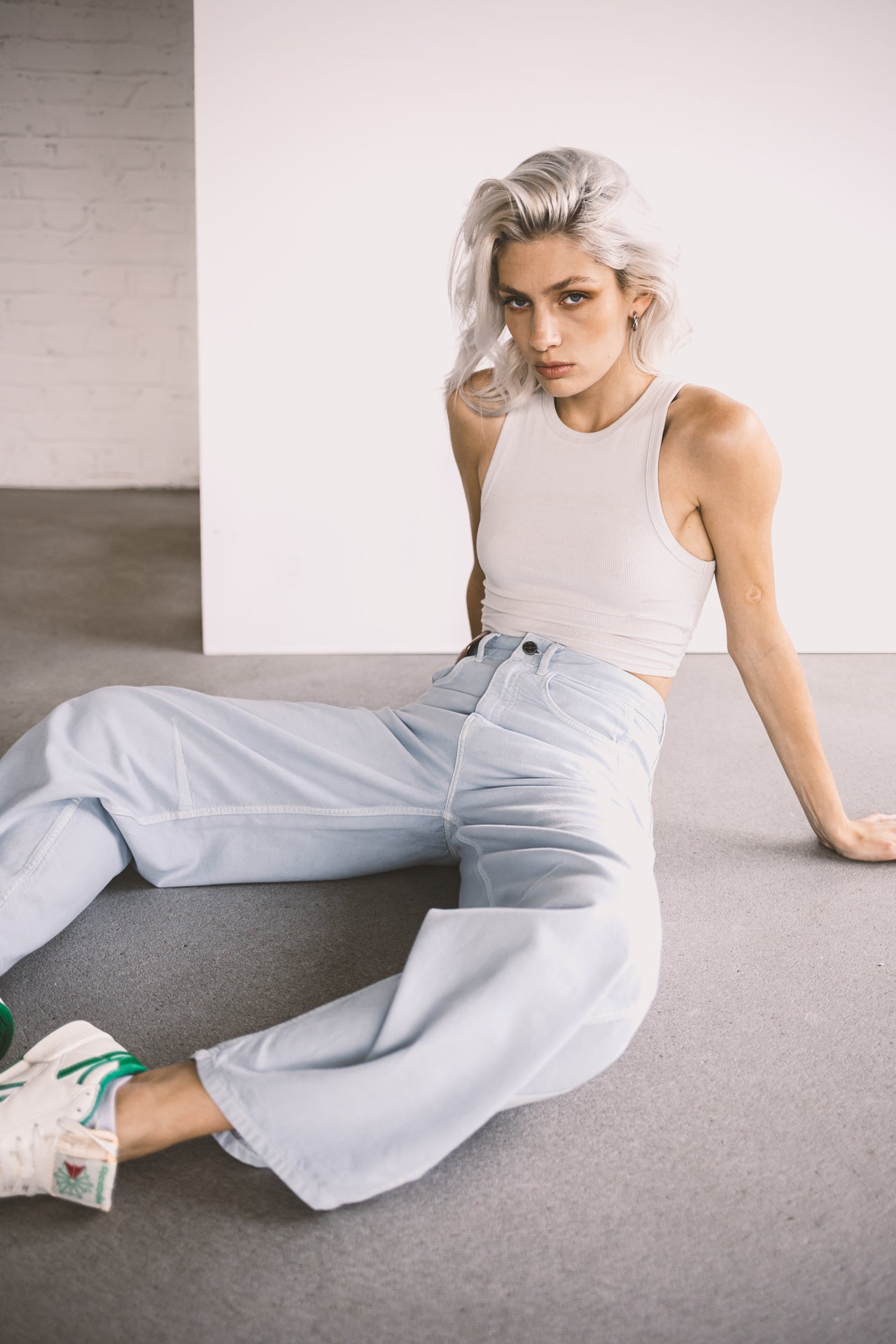Pantalon barrel Femme Athena sky blue | Freeman T. Porter