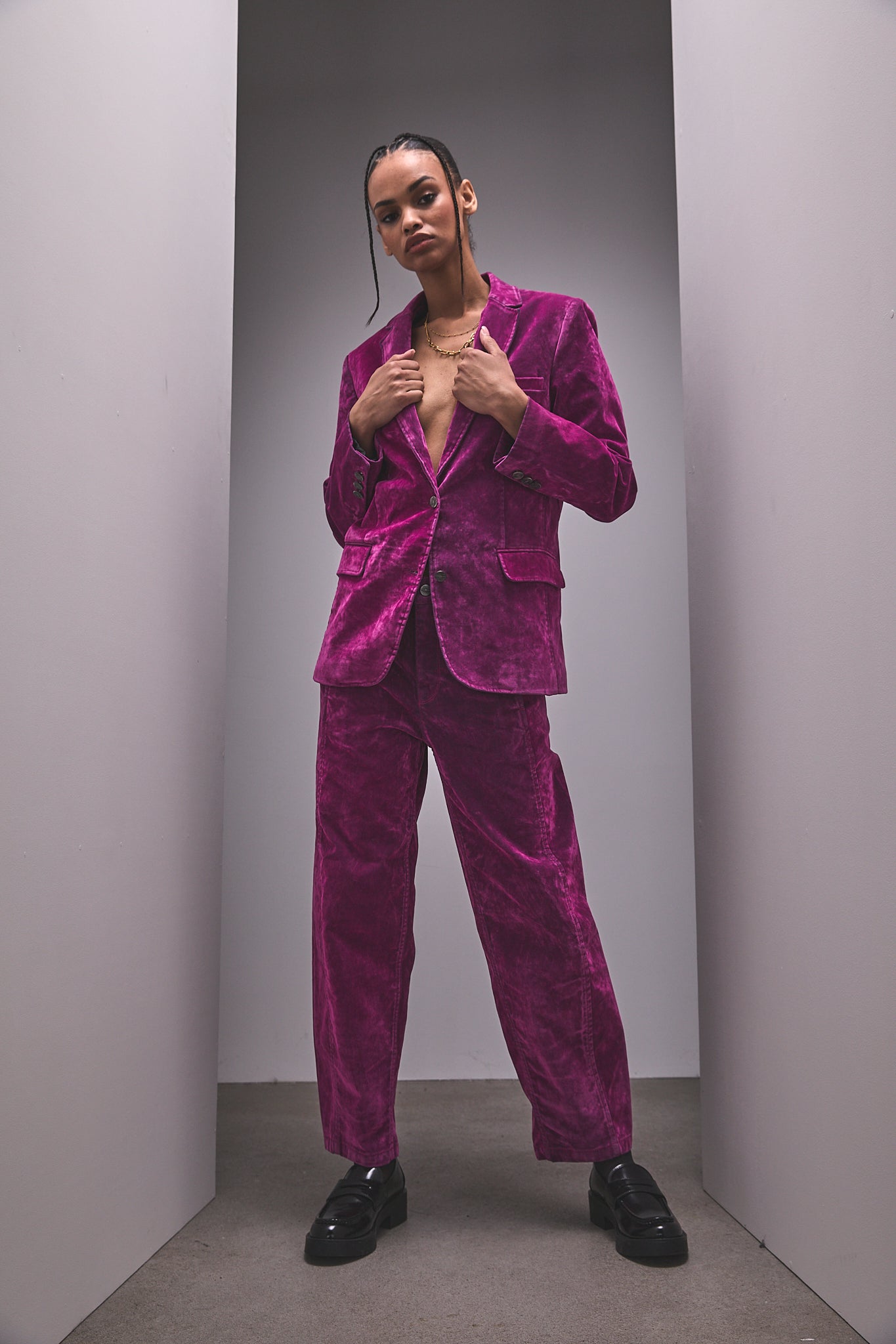 Cropped balloon pants Women Salia fuchsia | Freeman T. Porter