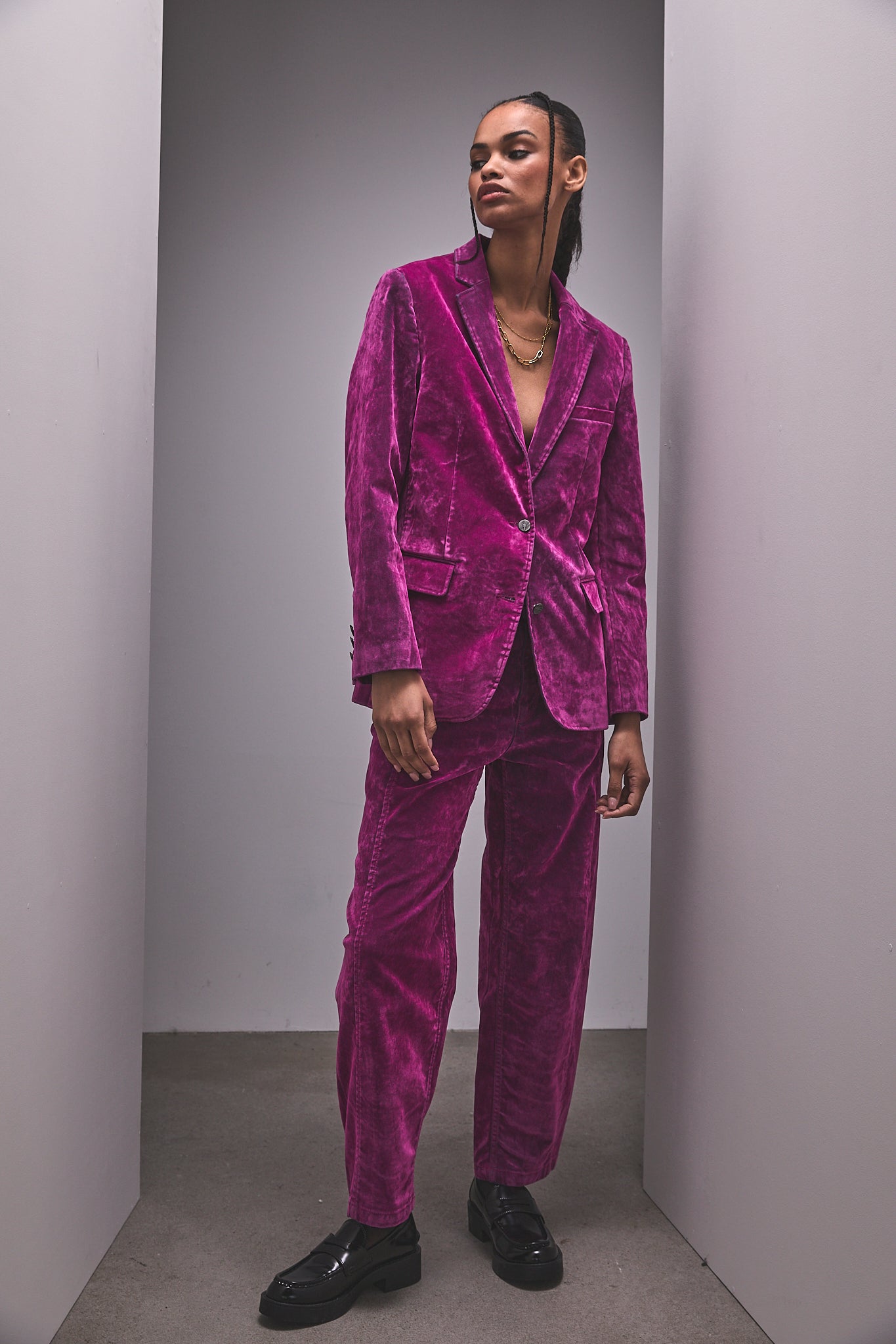 Cropped balloon pants Women Salia fuchsia | Freeman T. Porter