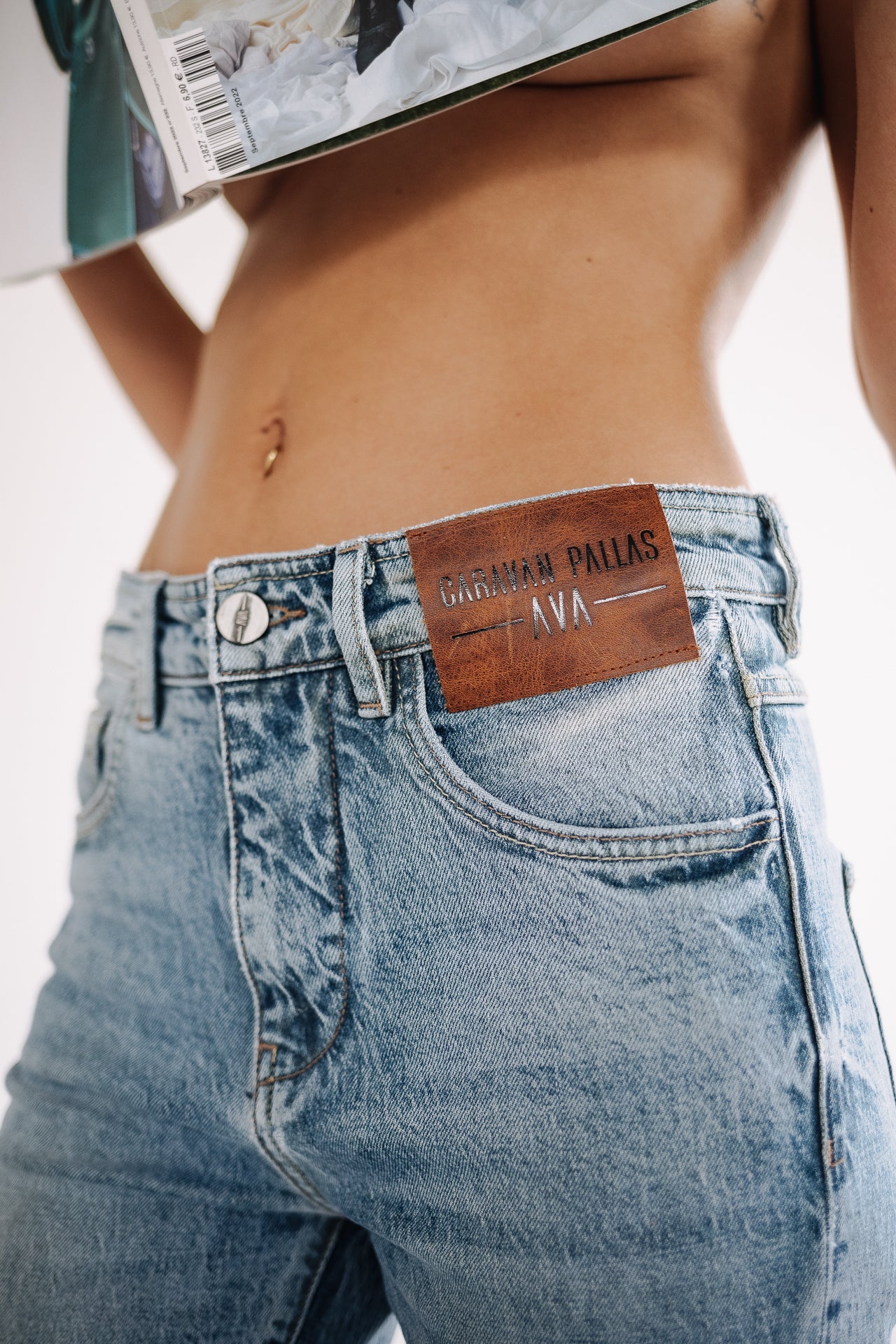 Jeans droit cropped Femme Rhea light boca | Freeman T. Porter