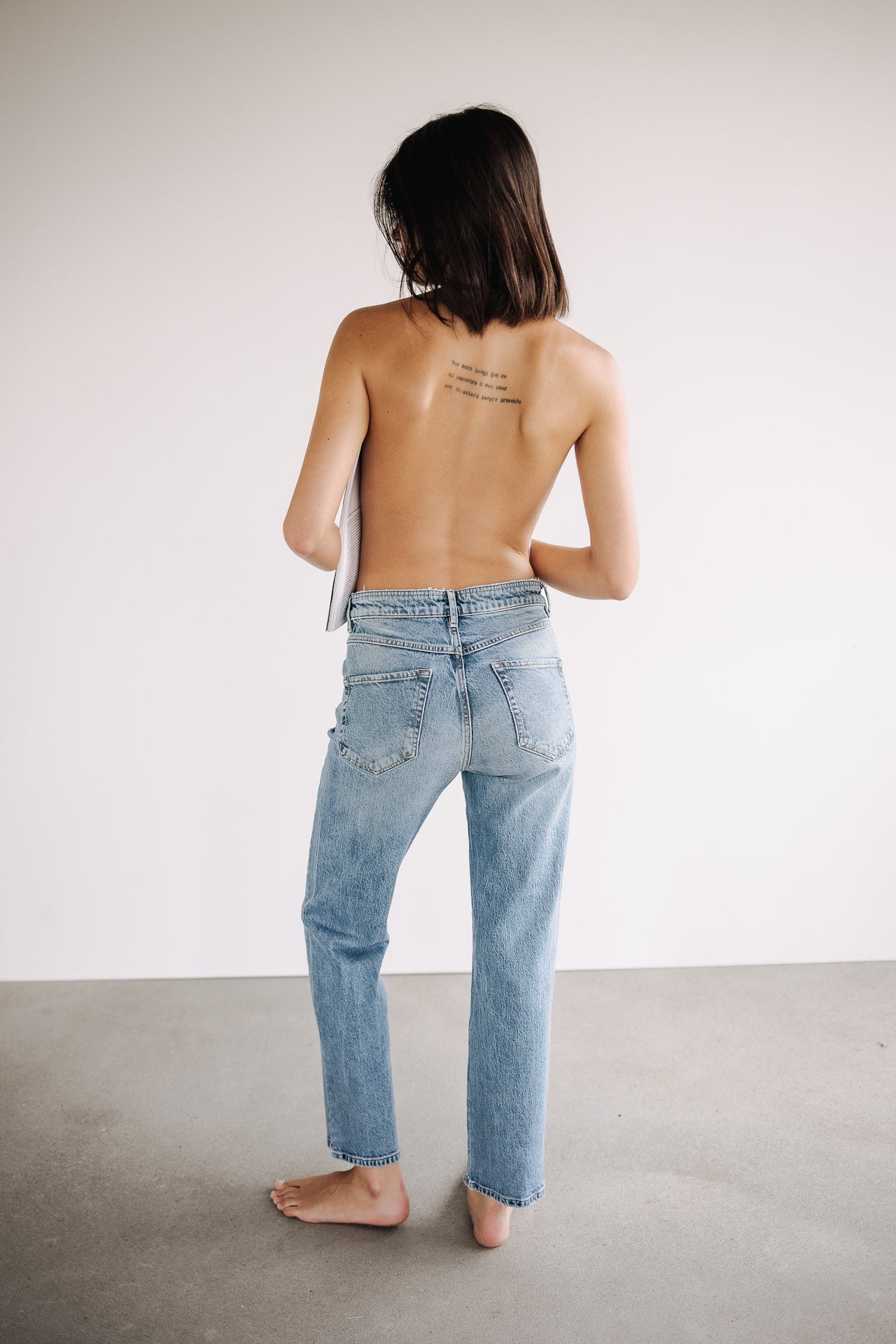 Jeans droit cropped Femme Rhea light boca | Freeman T. Porter