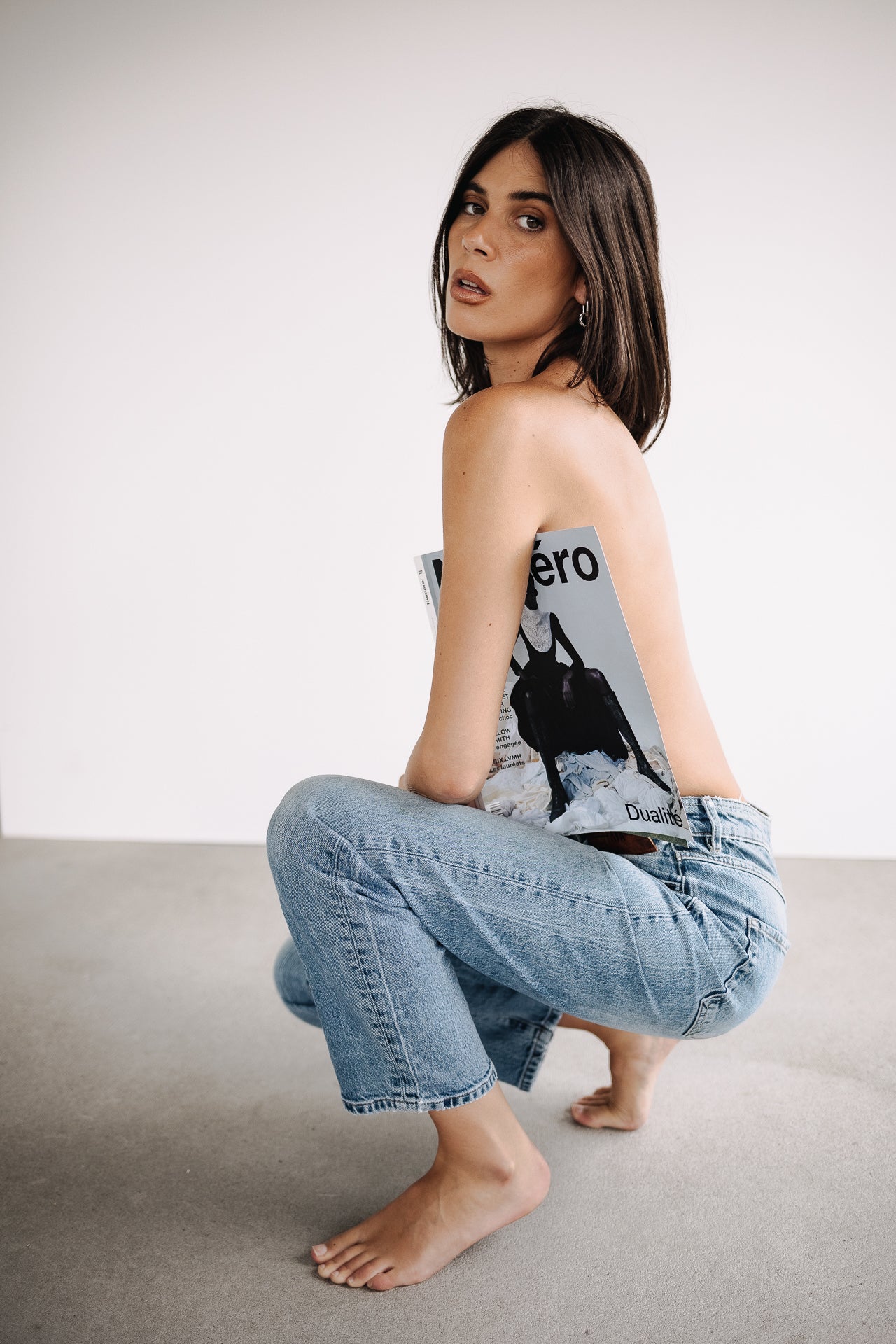Jeans droit cropped Femme Rhea light boca | Freeman T. Porter