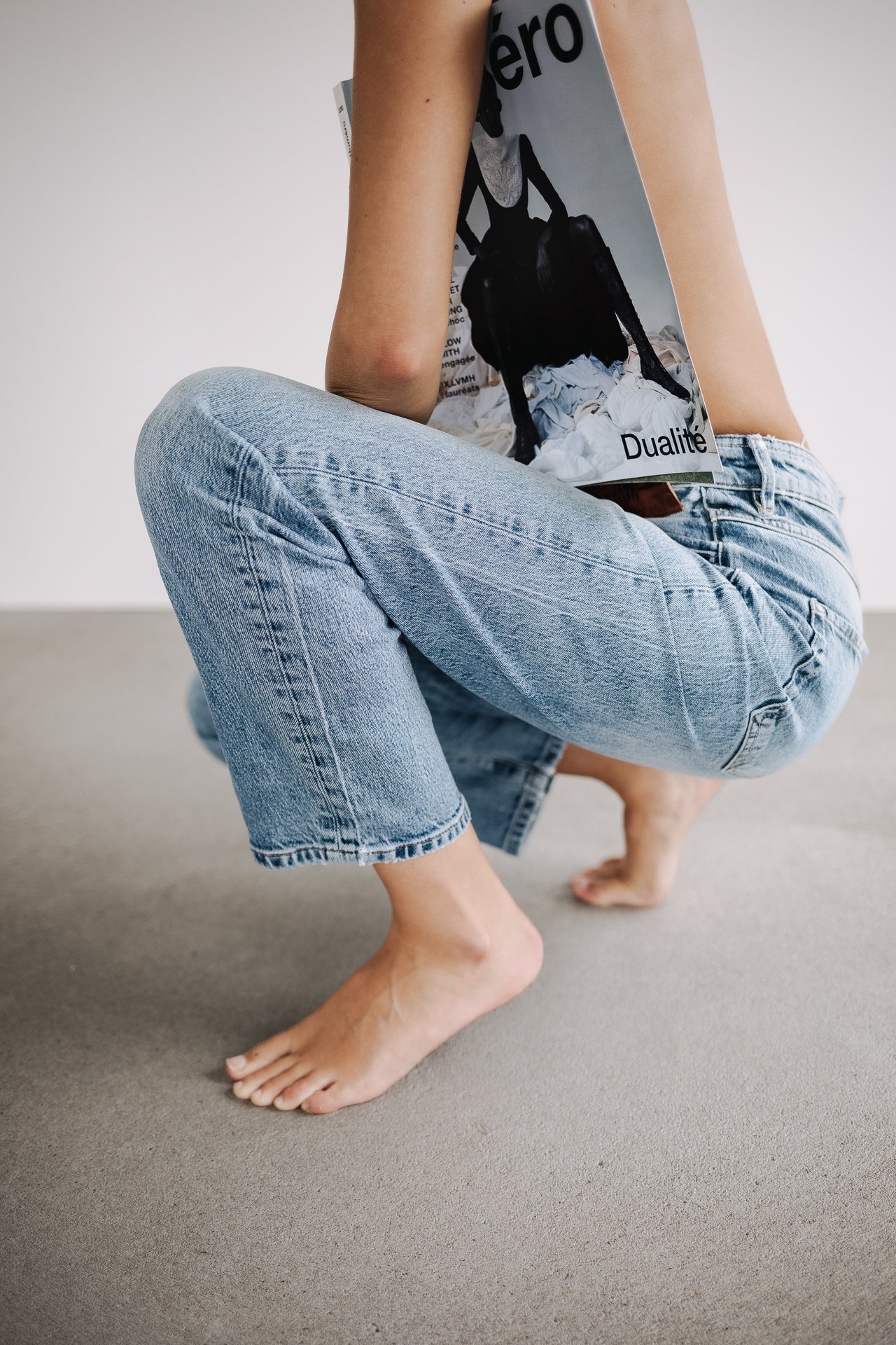 Jeans droit cropped Femme Rhea light boca | Freeman T. Porter