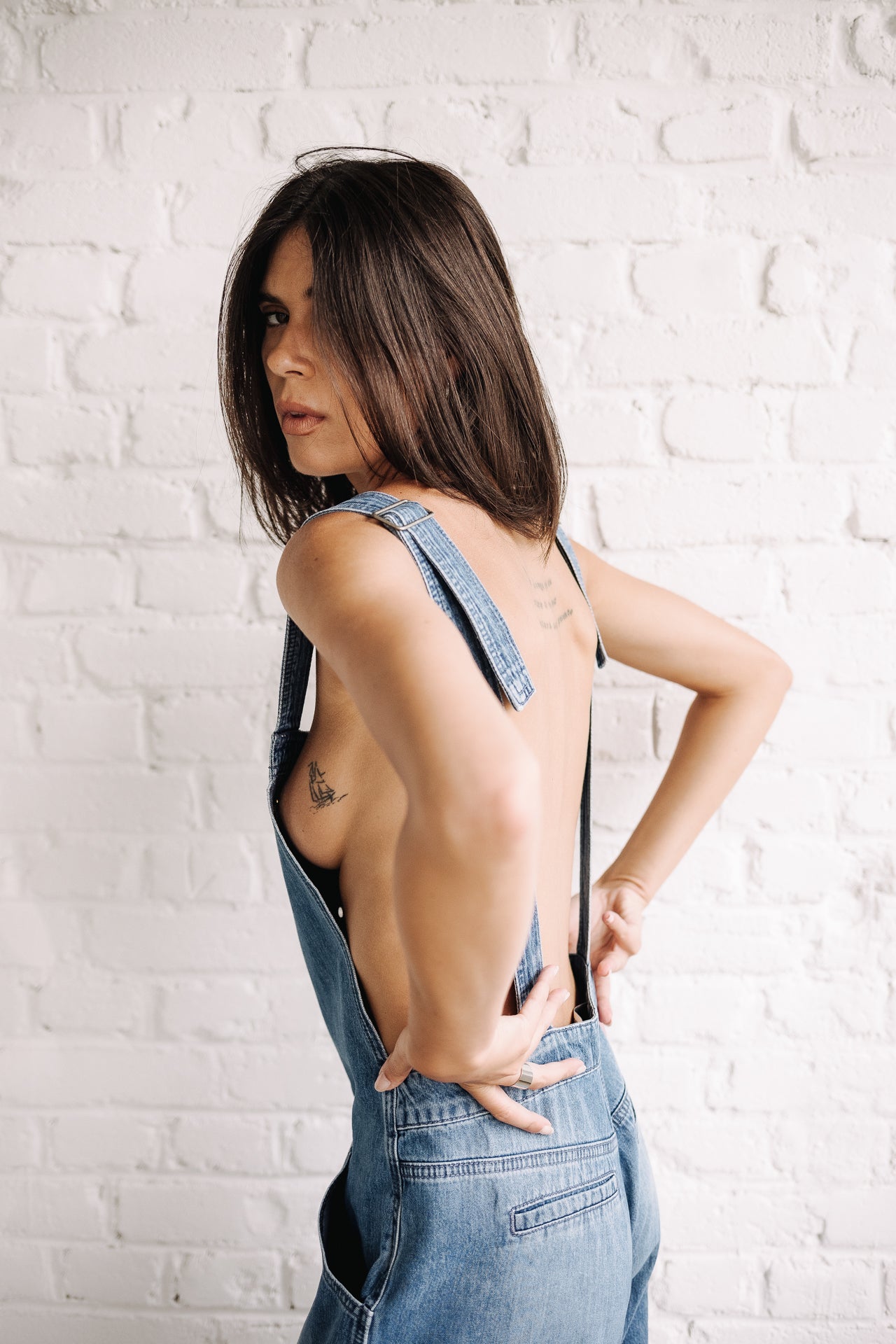 Salopette en denim Femme Maia medium blue | Freeman T. Porter