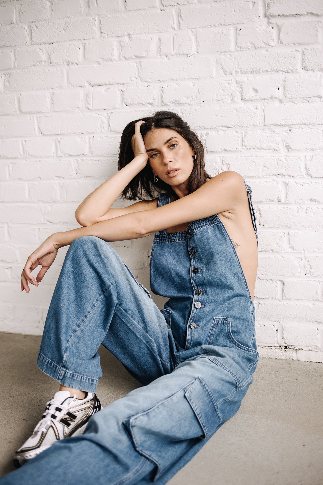 Salopette en denim Femme Maia medium blue | Freeman T. Porter