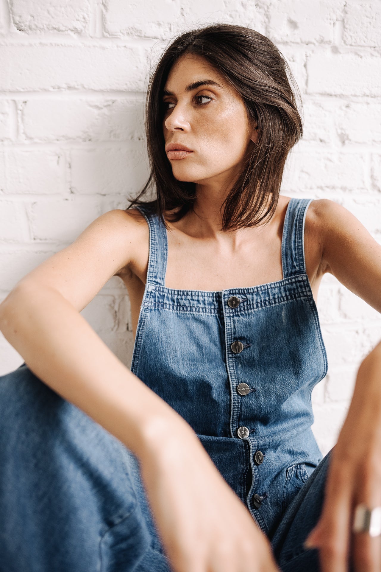 Salopette en denim Femme Maia medium blue | Freeman T. Porter