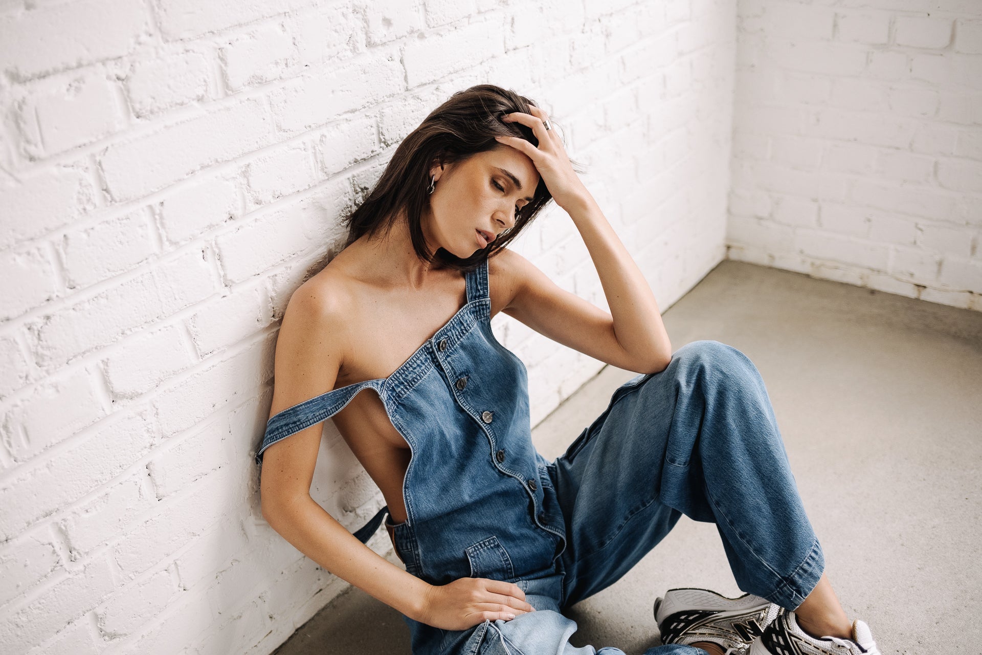 Salopette en denim Femme Maia medium blue | Freeman T. Porter