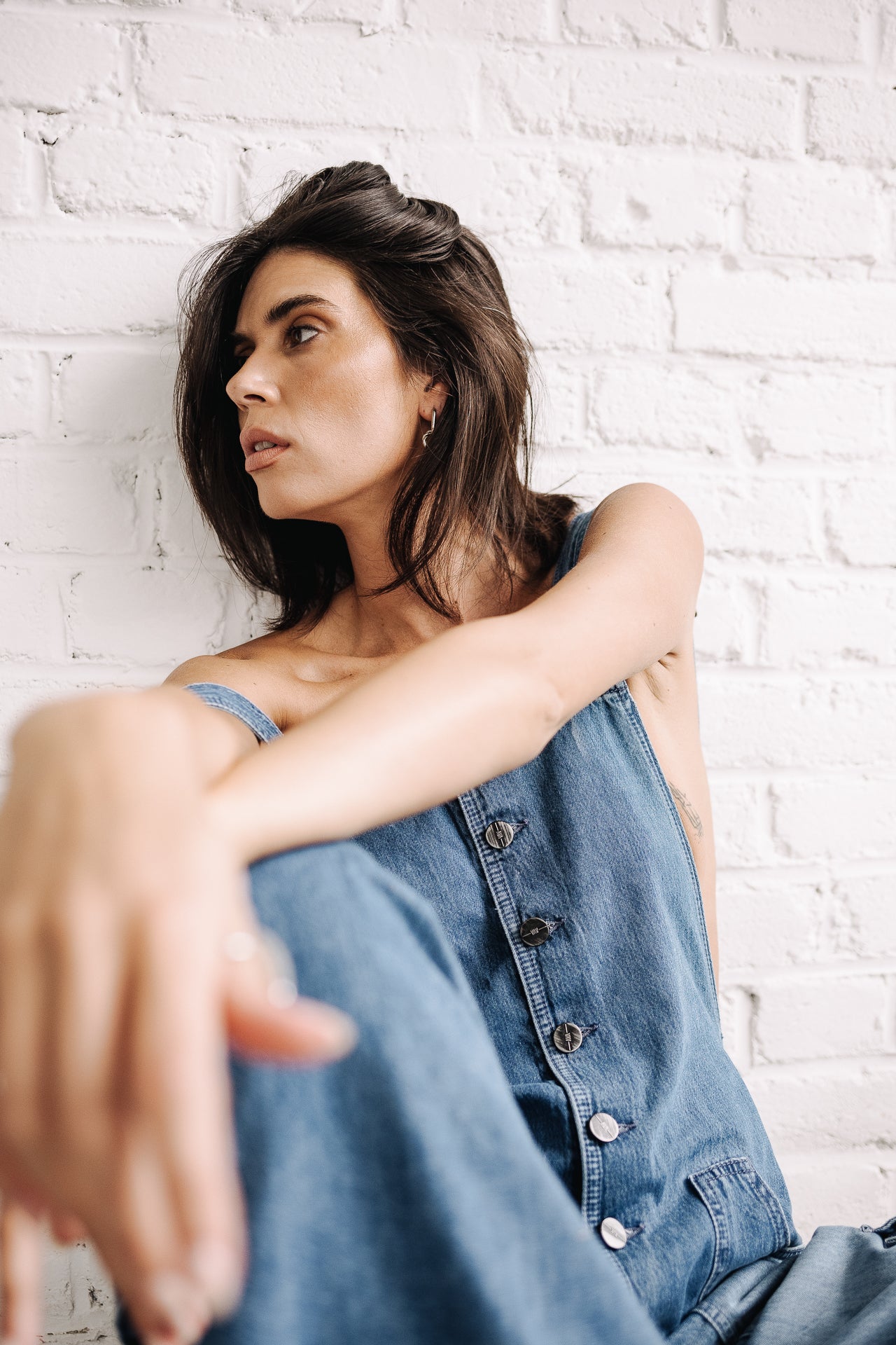 Salopette en denim Femme Maia medium blue | Freeman T. Porter