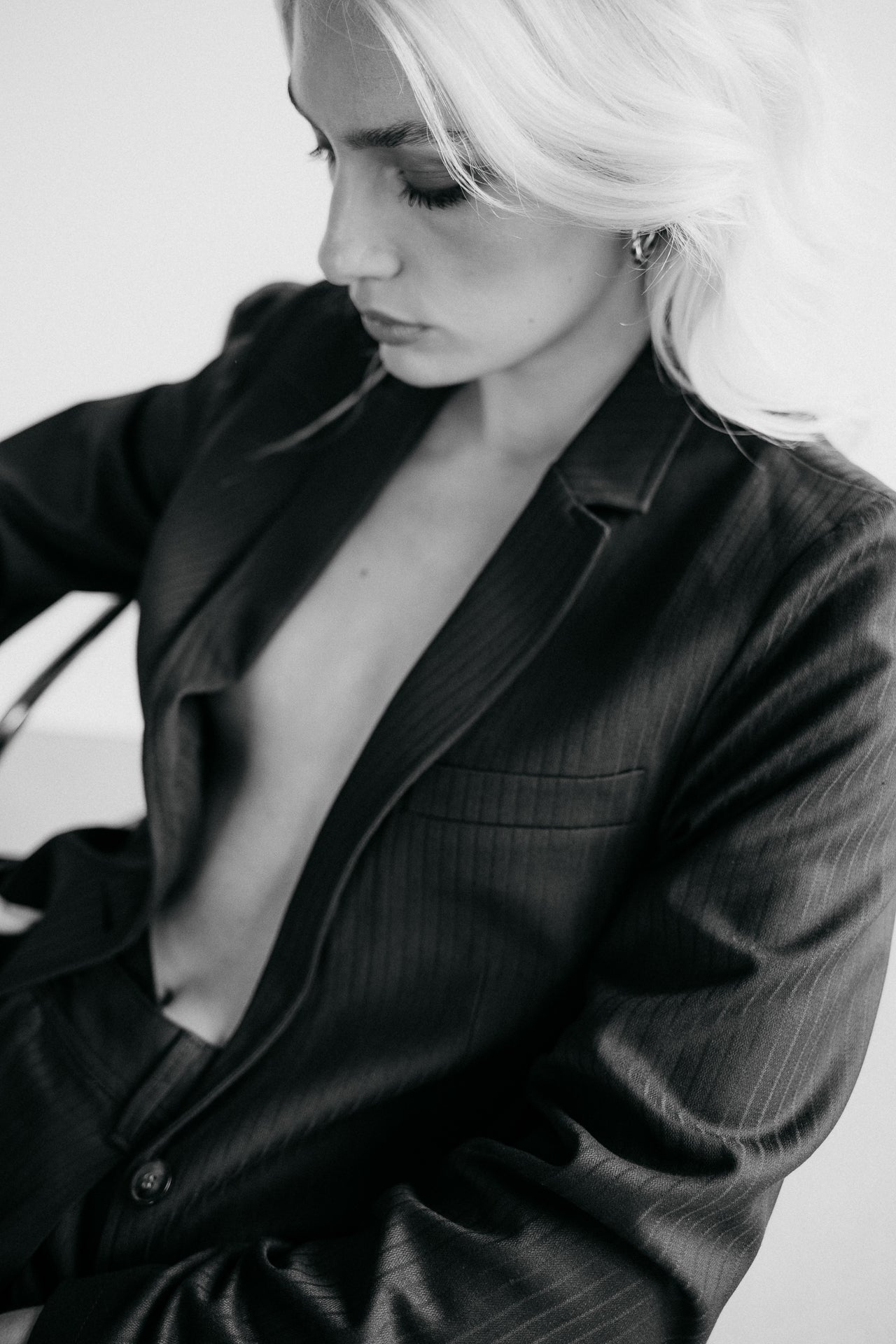 Blazer texturé oversize Femme Gaia navy | Freeman T. Porter