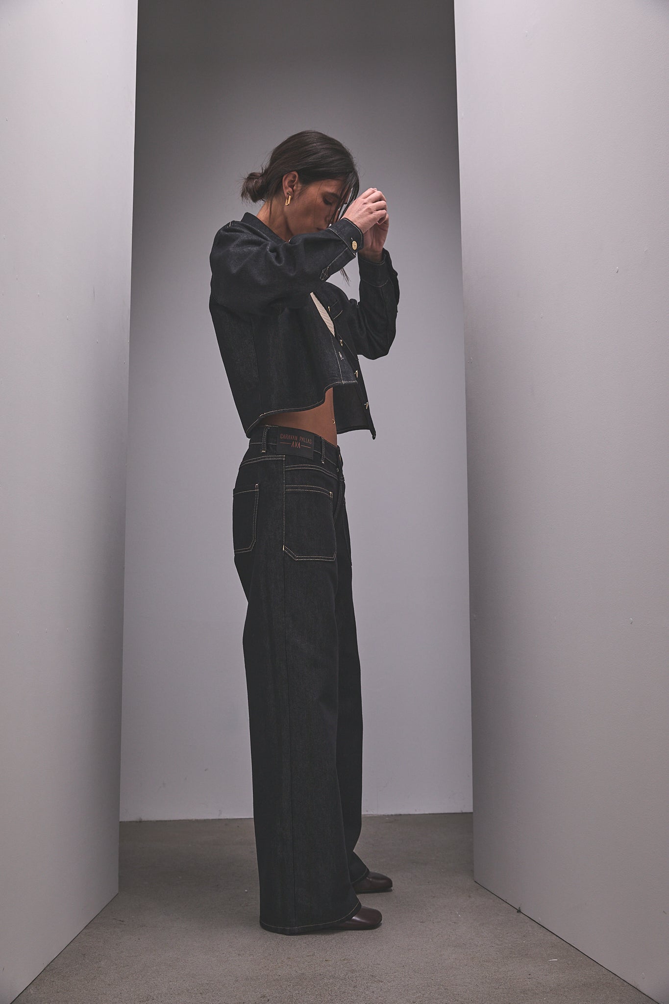 Chemise en denim brut Femme Caro black | Freeman T. Porter