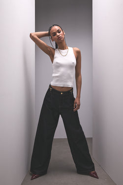 

Jeans large brut Femme Fauna black | Freeman T. Porter