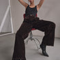 

Pantalon velours floqué Femme Fauna dark brown | Freeman T. Porter