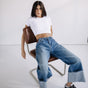 

Jeans à larges revers Femme Minerve medium blue | Freeman T. Porter