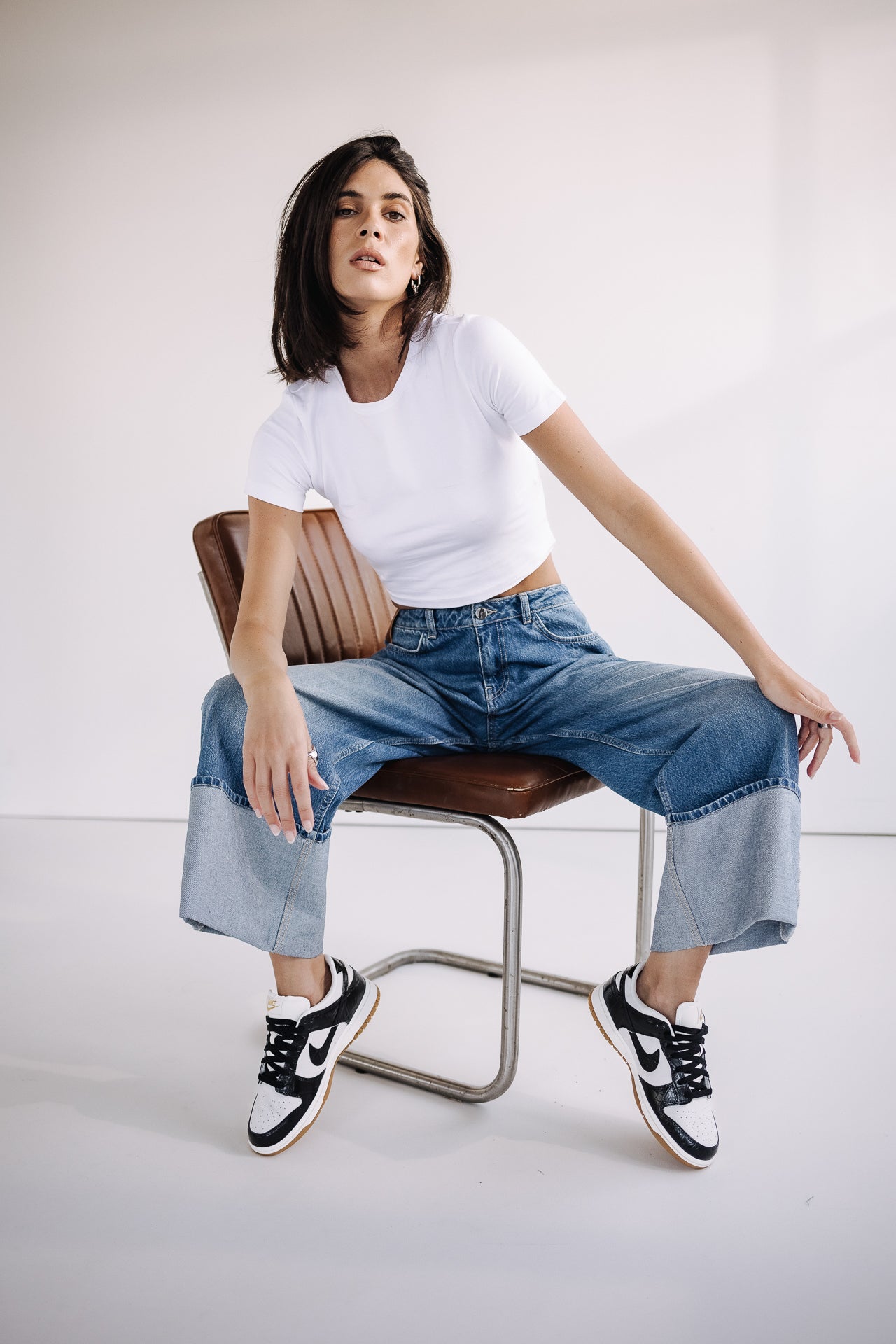 

Jeans à larges revers Femme Minerve medium blue | Freeman T. Porter