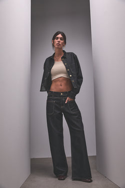 

Jeans brut flare Femme Sybille black | Freeman T. Porter