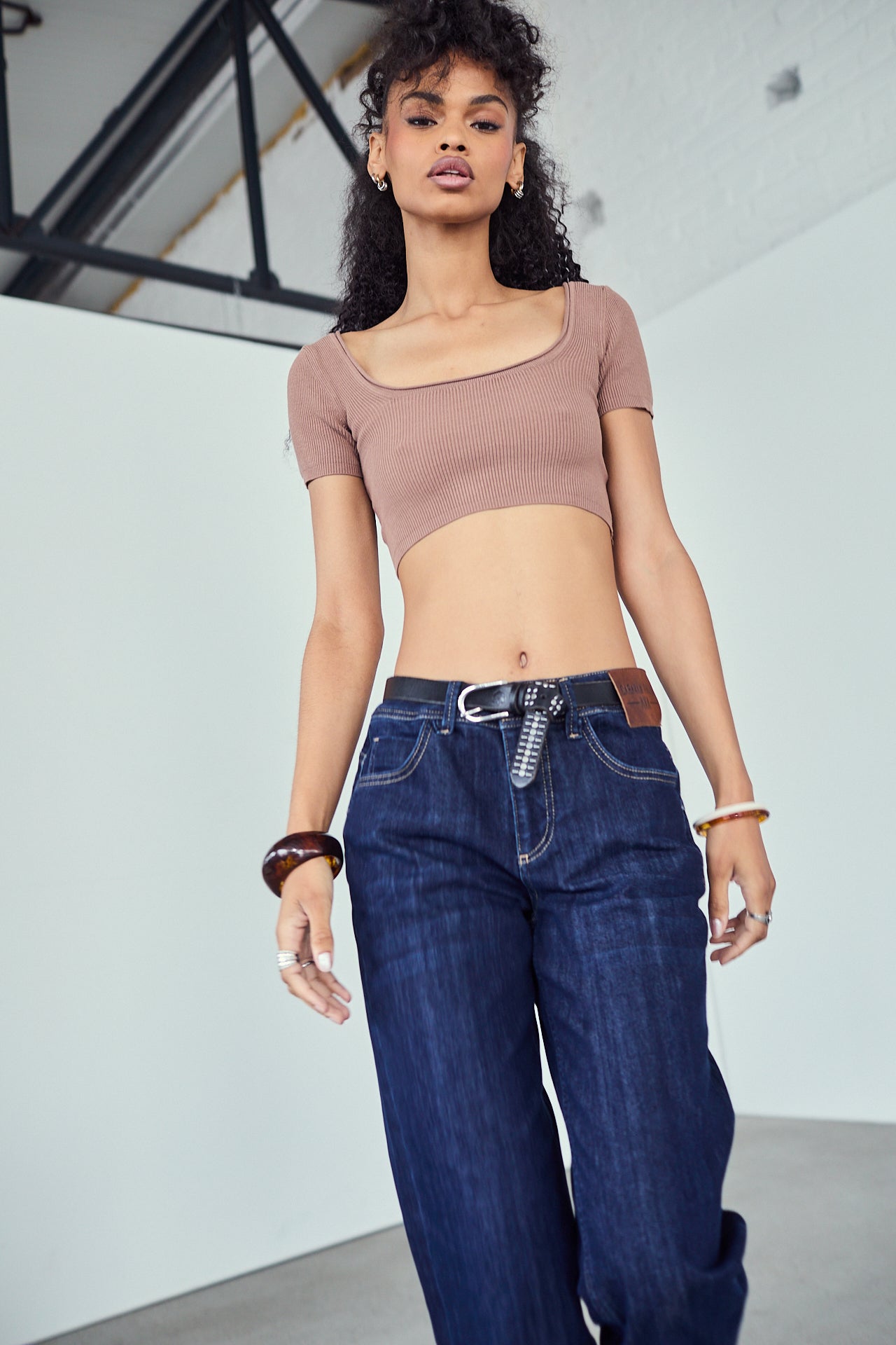 

Jeans cropped boyfriend Femme Hera dark night | Freeman T. Porter