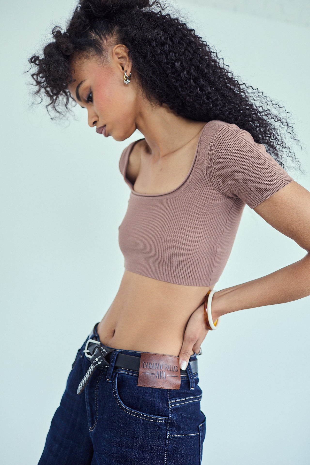 

Jeans cropped boyfriend Femme Hera dark night | Freeman T. Porter