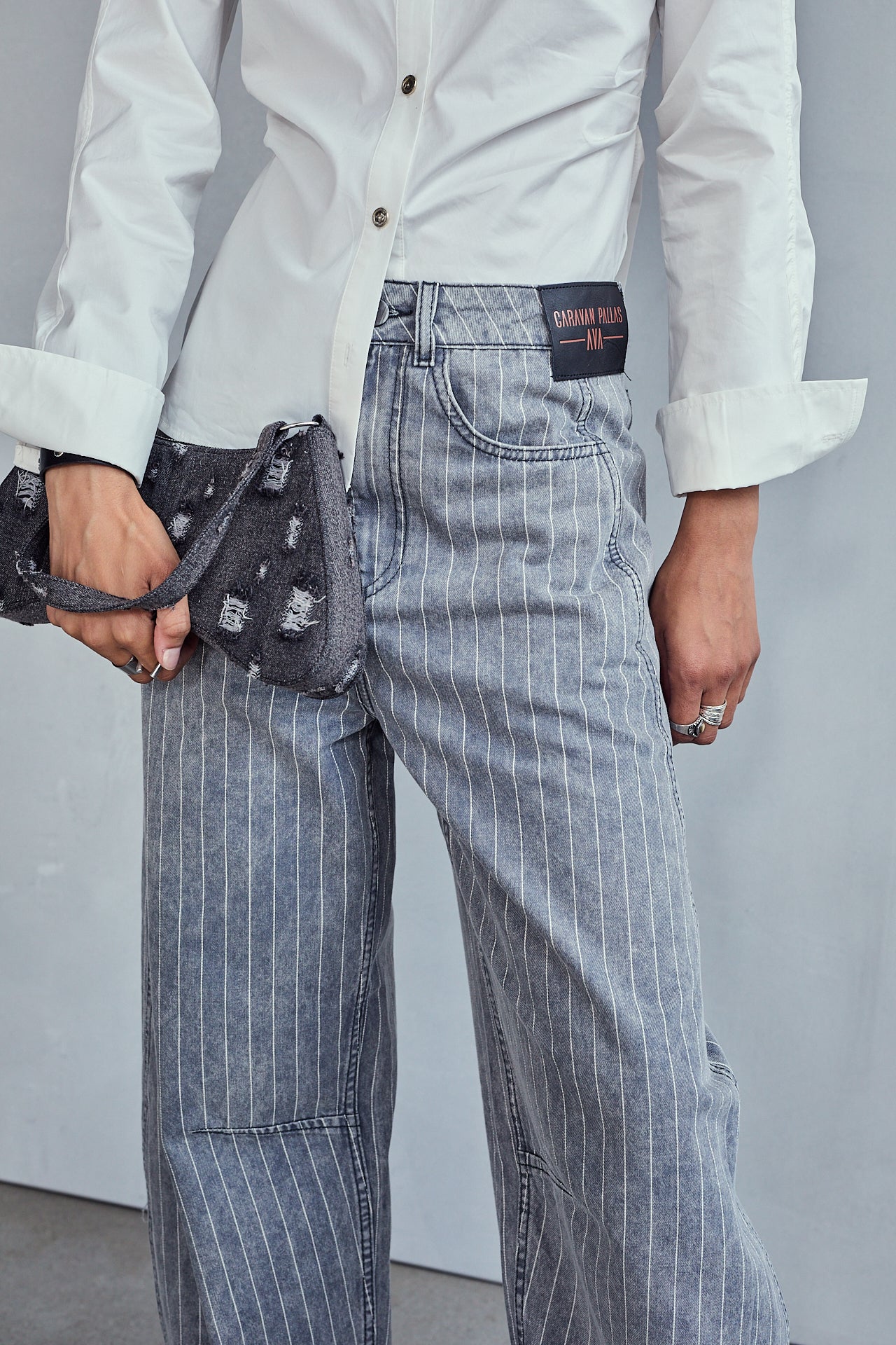 

Jeans barrel Femme Athena togo stripes | Freeman T. Porter