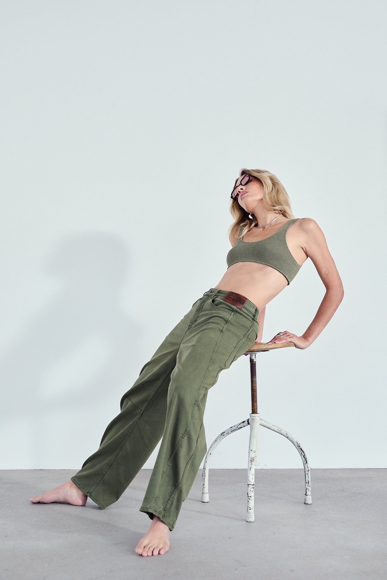

Pantalon barrel Femme Athena Softy khaki | Freeman T. Porter
