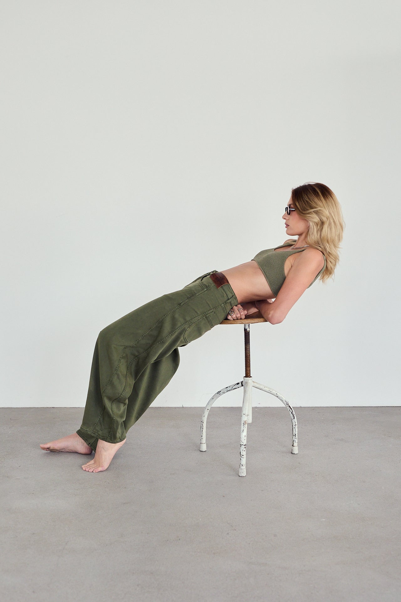 

Pantalon barrel Femme Athena Softy khaki | Freeman T. Porter