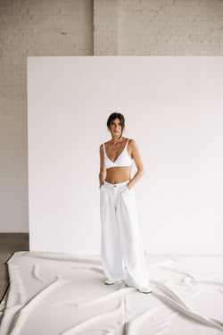 

Pantalon palazzo Femme Flore sky blue | Freeman T. Porter
