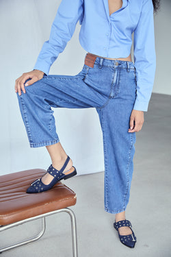 

Jeans balloon cropped Femme Salia mabushi | Freeman T. Porter