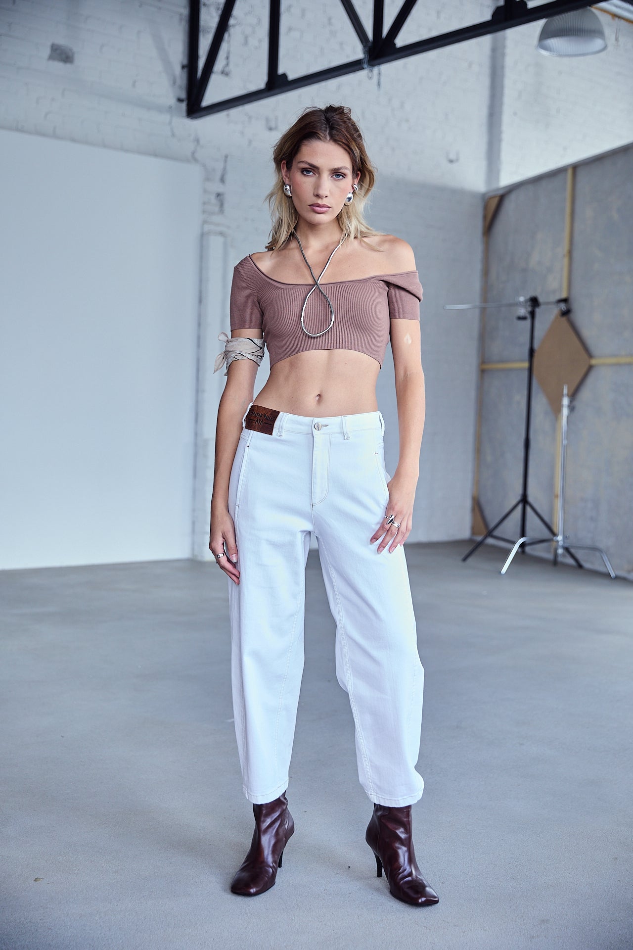 

Pantalon balloon cropped Femme Salia Lousia off white | Freeman T. Porter