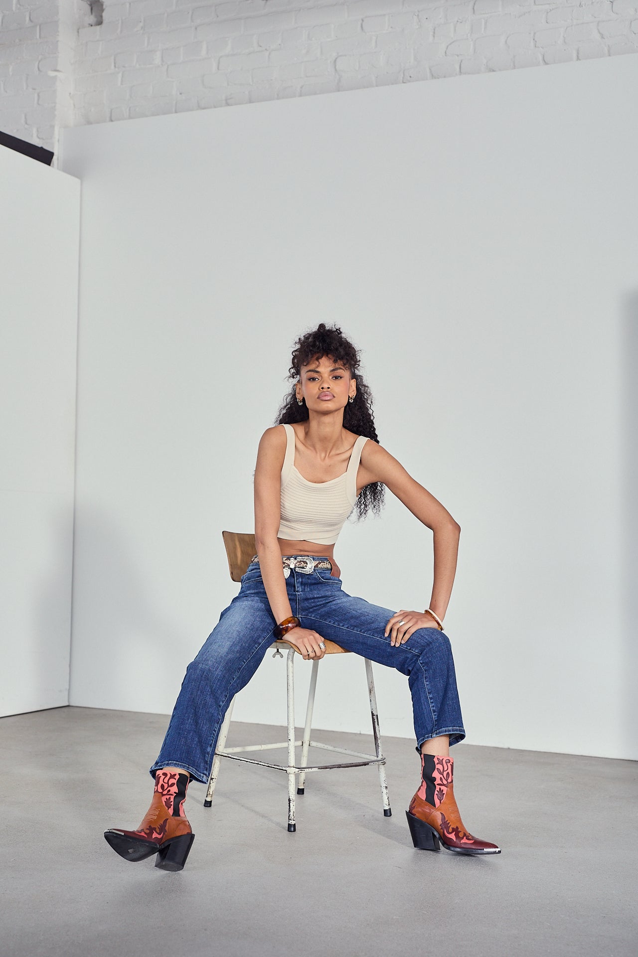 

Jeans droit cropped Femme Rhea medlin | Freeman T. Porter