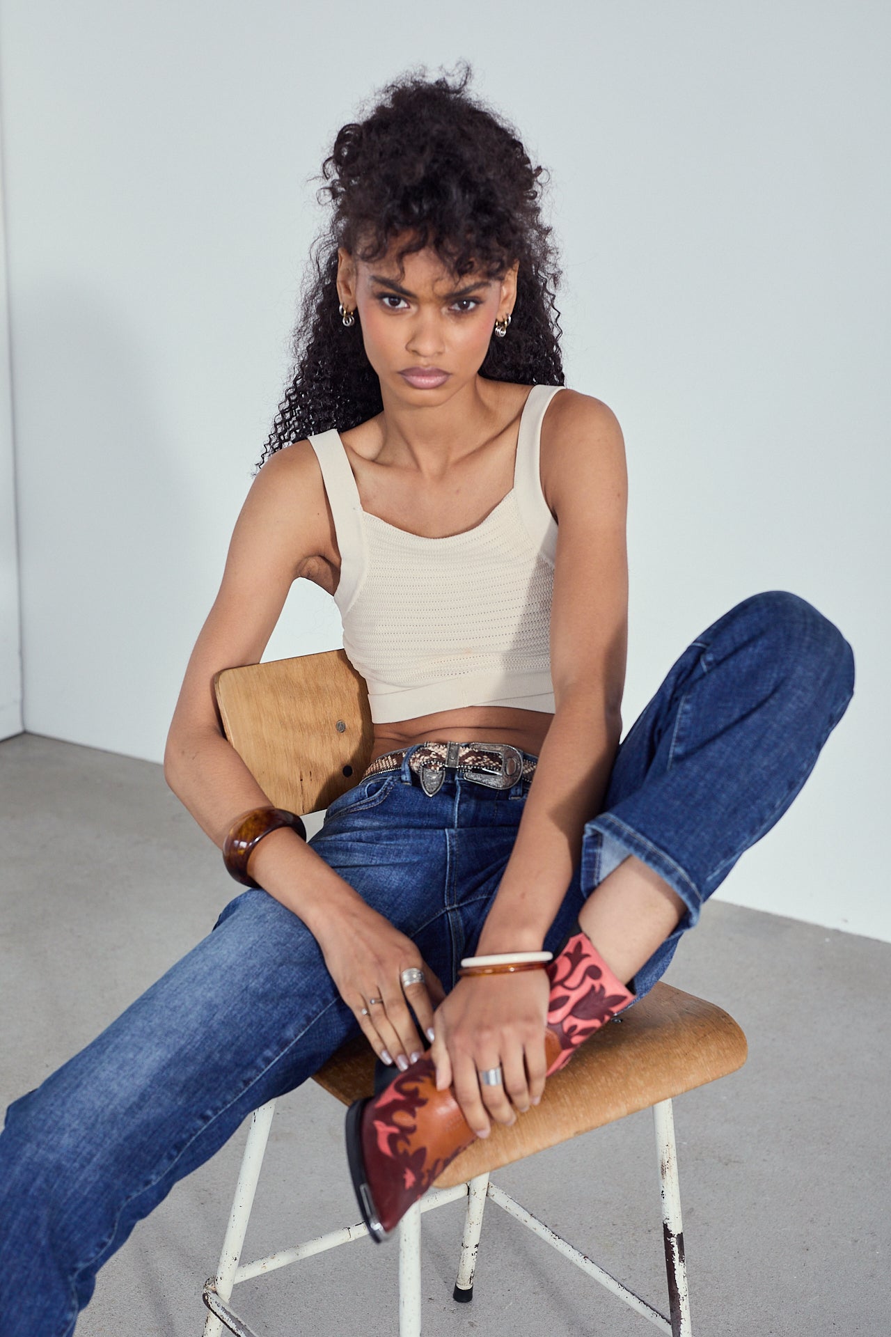 

Jeans droit cropped Femme Rhea medlin | Freeman T. Porter